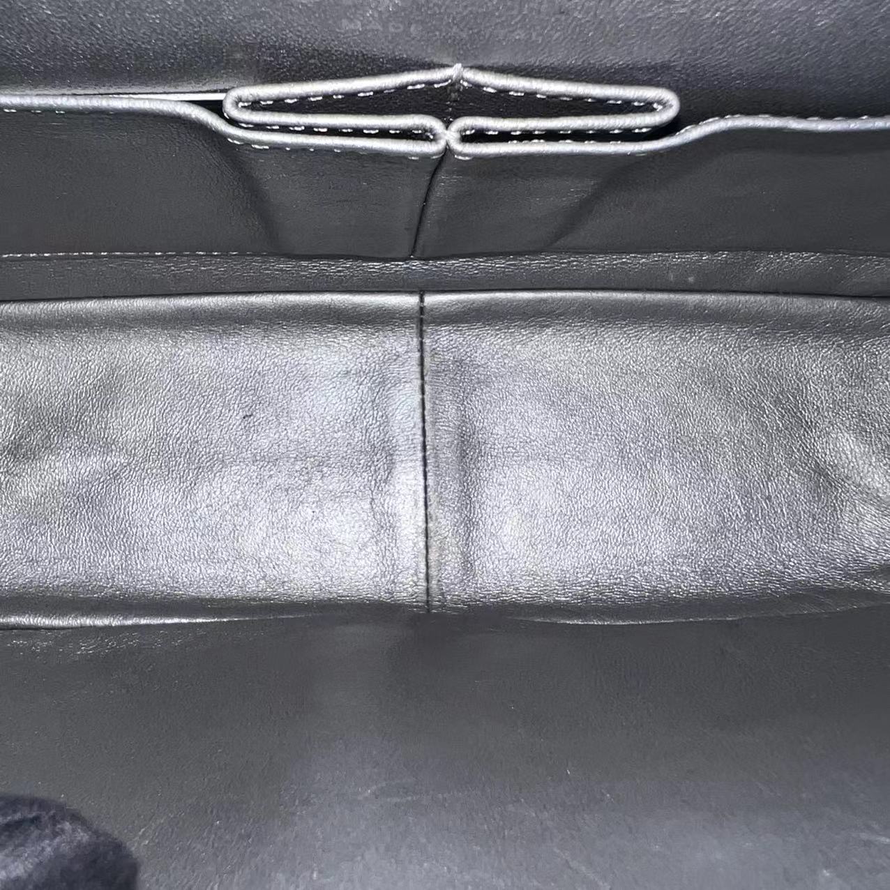 Chanel 2.55 Reissue 226 - Grained Calfskin Metallic Grey Gray Silver Ruthenium Hardware Series 14