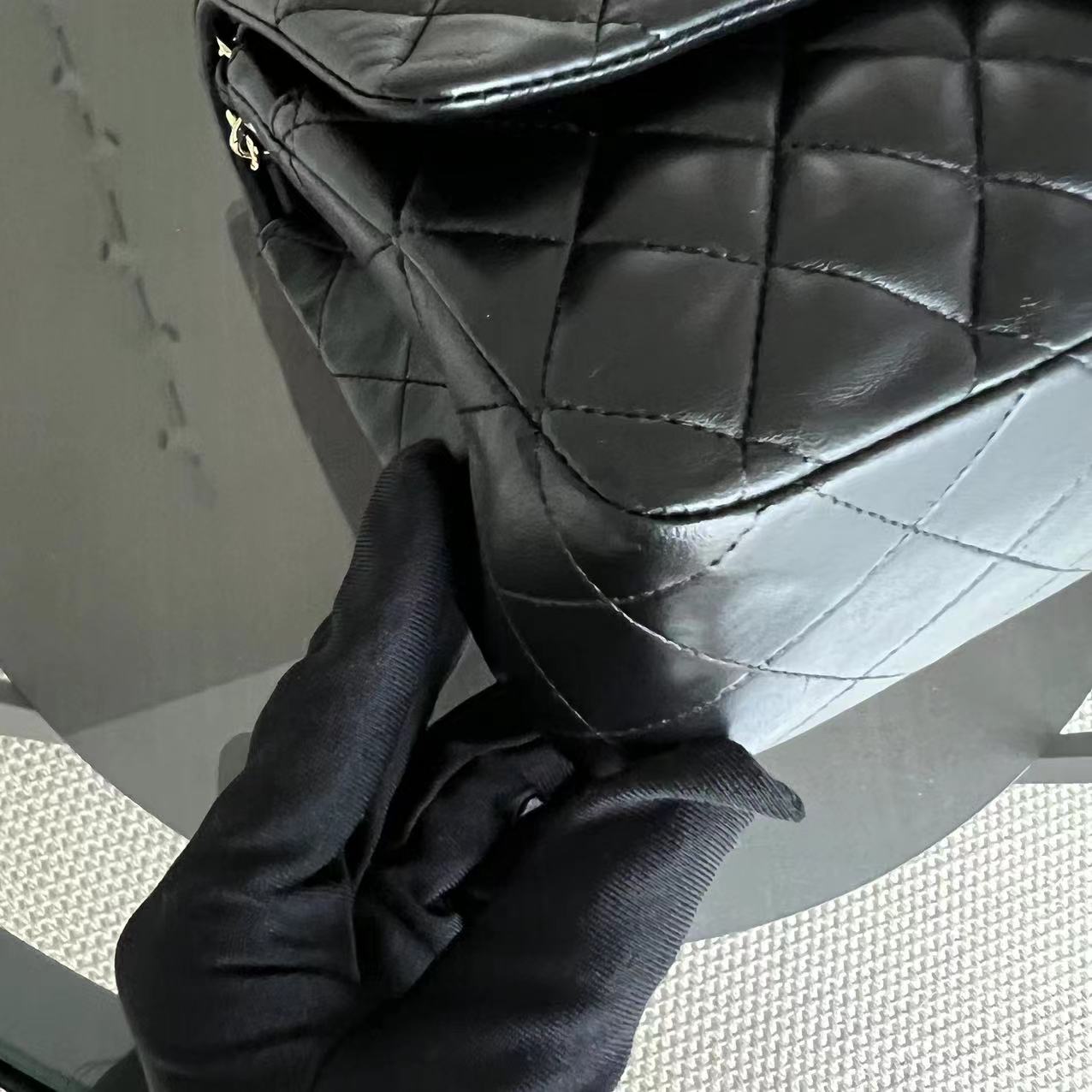 Chanel Classic Flap Medium - 25CM Lambskin Quilted Black Golden Hardware Series 15