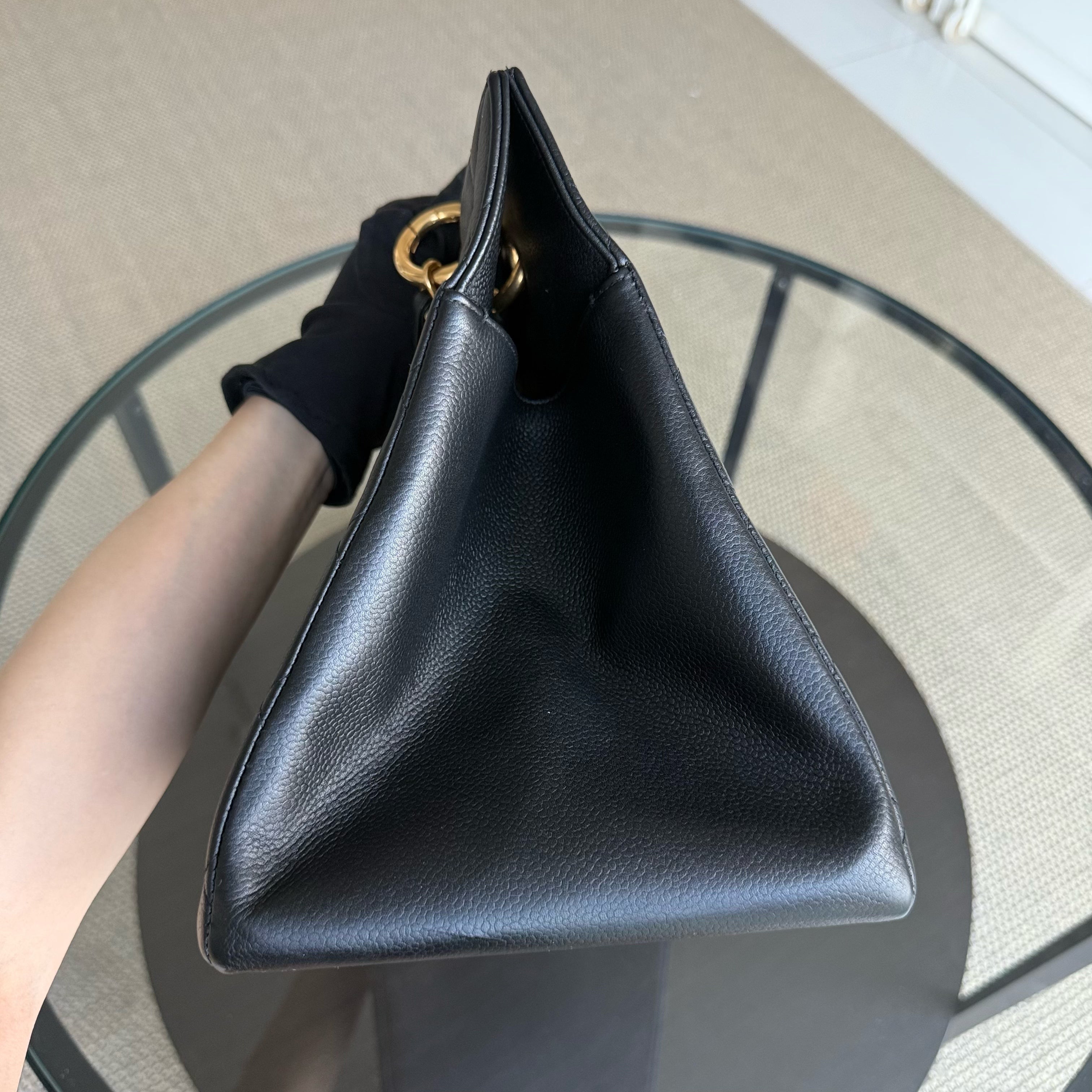 Chanel Timeless Tote - Caviar Quilted Grained Calfskin Black Gold Hardware Series 4
