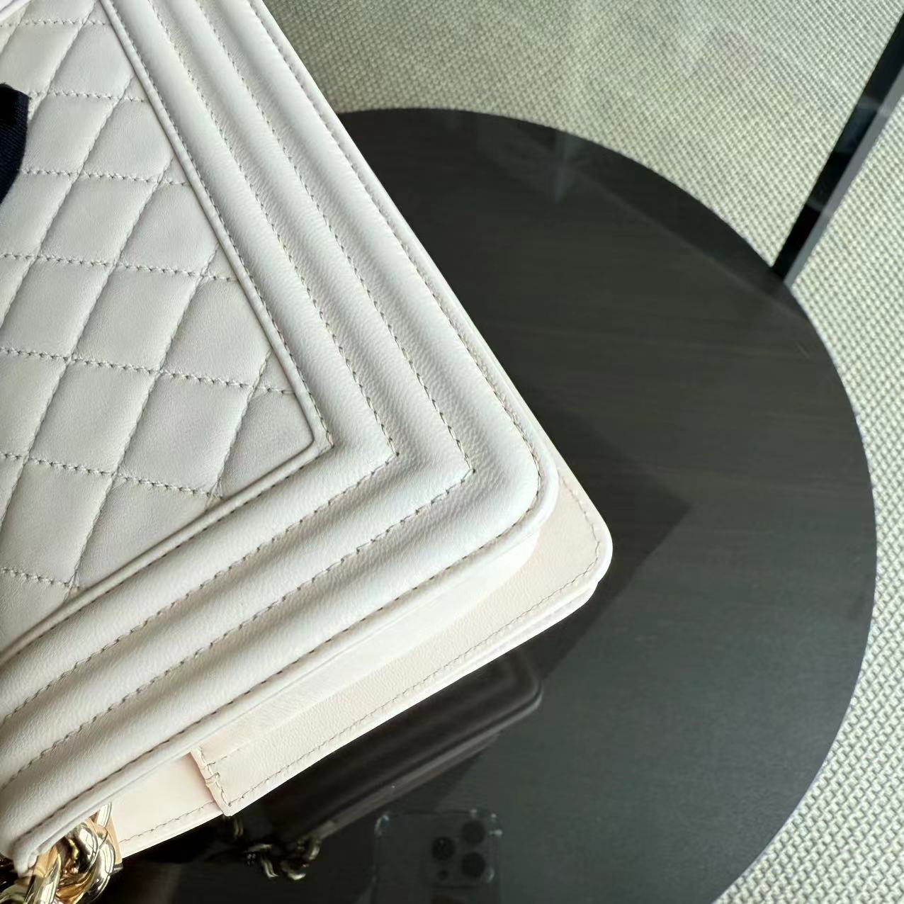 Chanel Boy Small - Light Pink Quilted Lambskin Gold Hardware Series 22