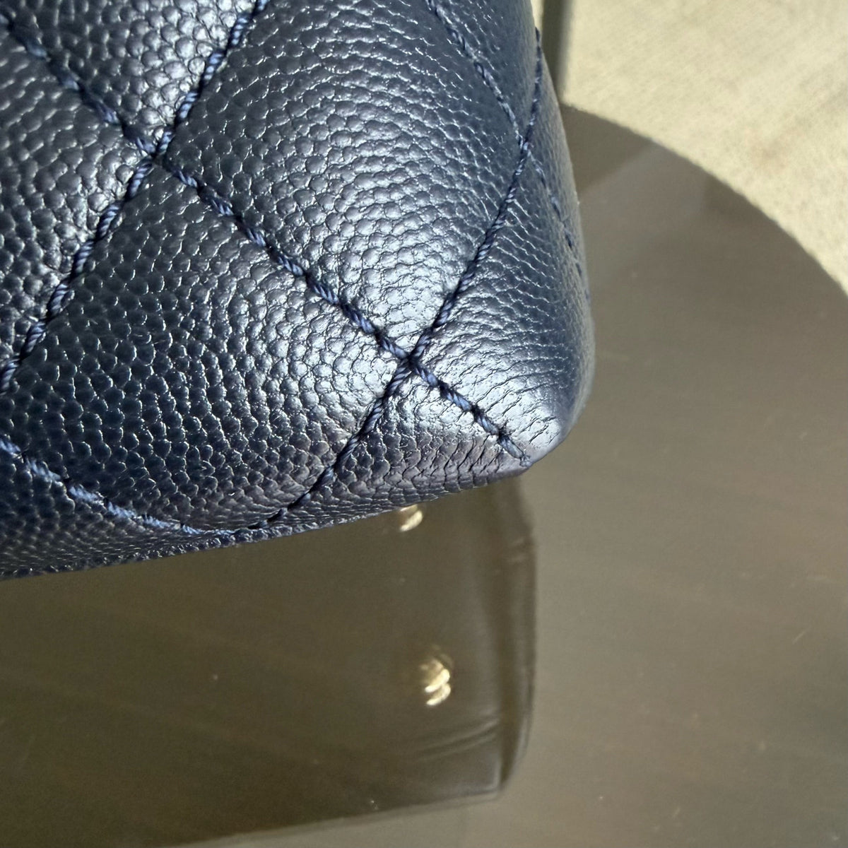 Chanel Coco Handle Small - Caviar Quilted Midnight Blue Gold Hardware Series 30