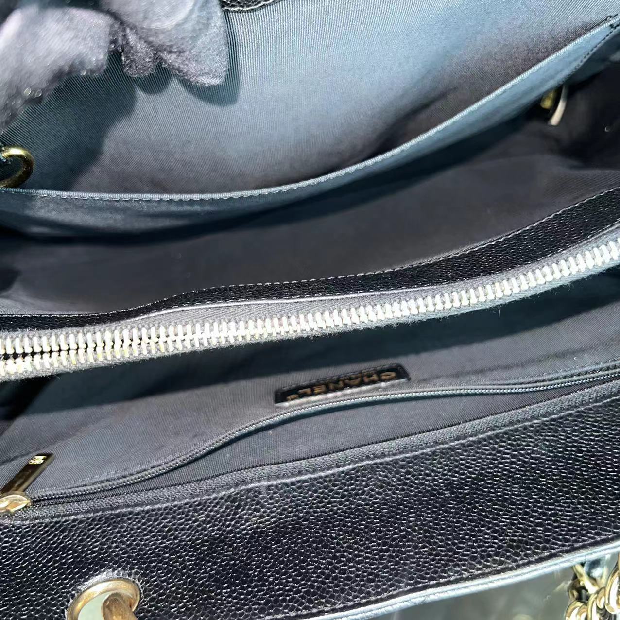 Caviar GST Grand Shopping Tote Quilted Black Golden Hardware Series 12