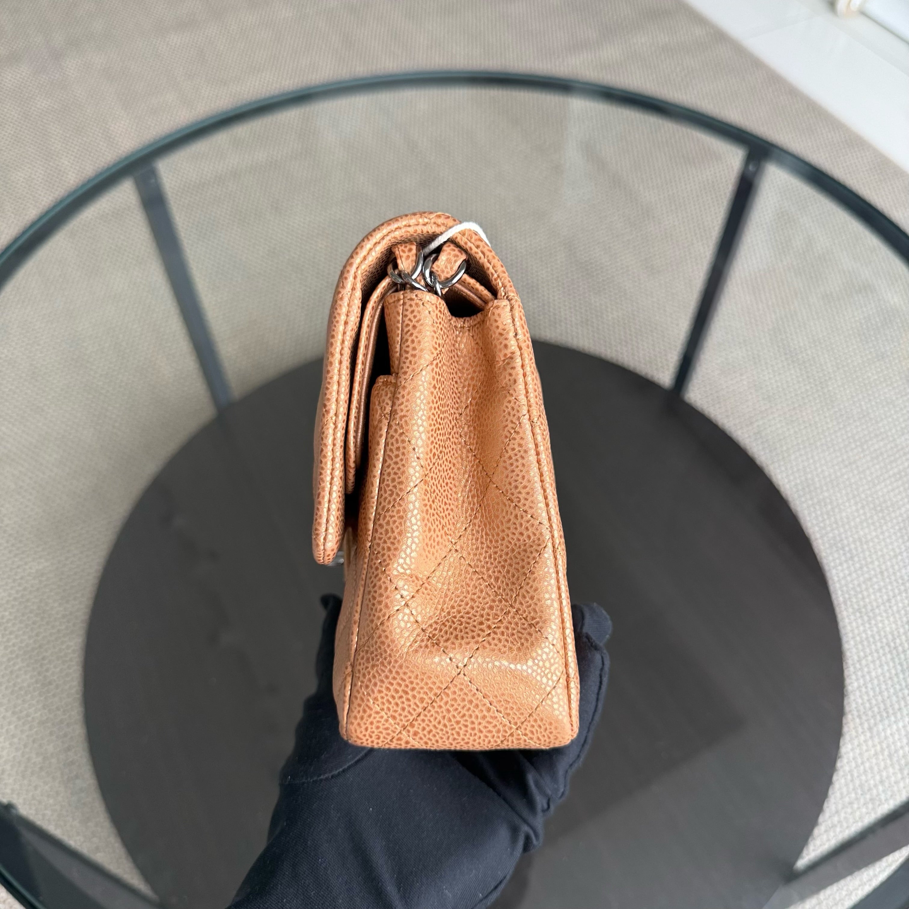 Chanel Classic Flap Medium - 25CM Quilted Caviar Gold Gold Hardware Series 14