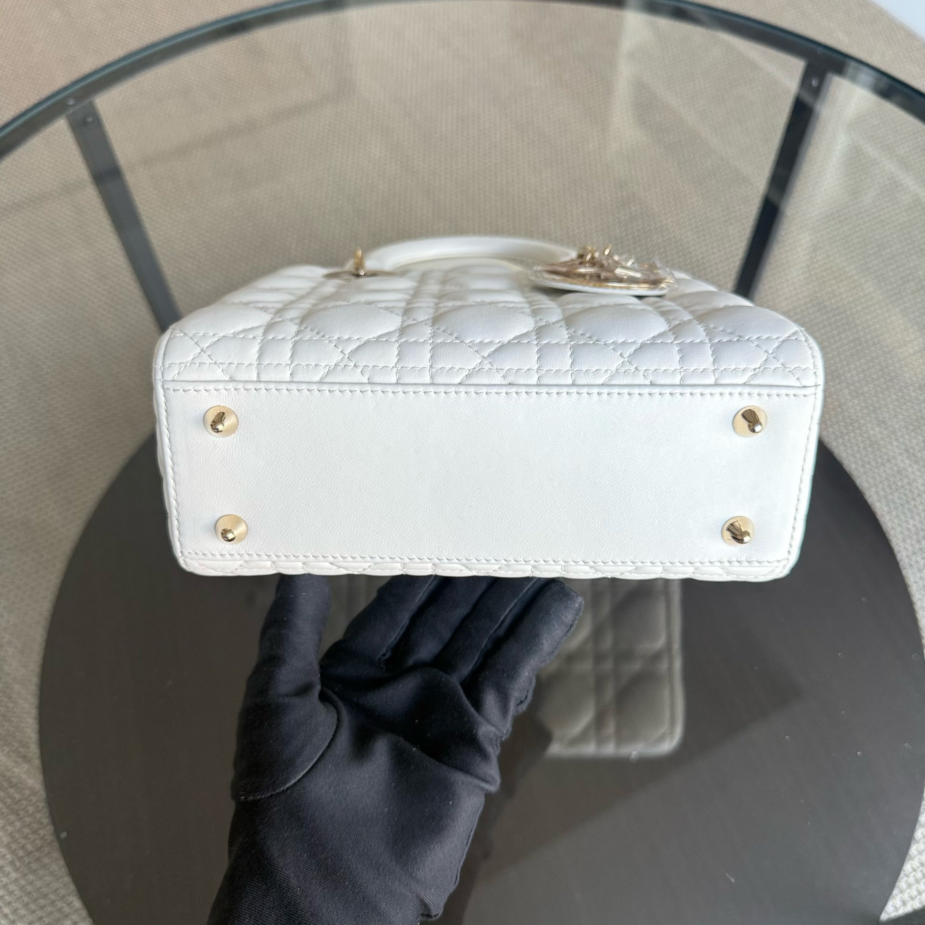 Dior MyABC Lady Small - Cannage Lambskin White Gold Hardware