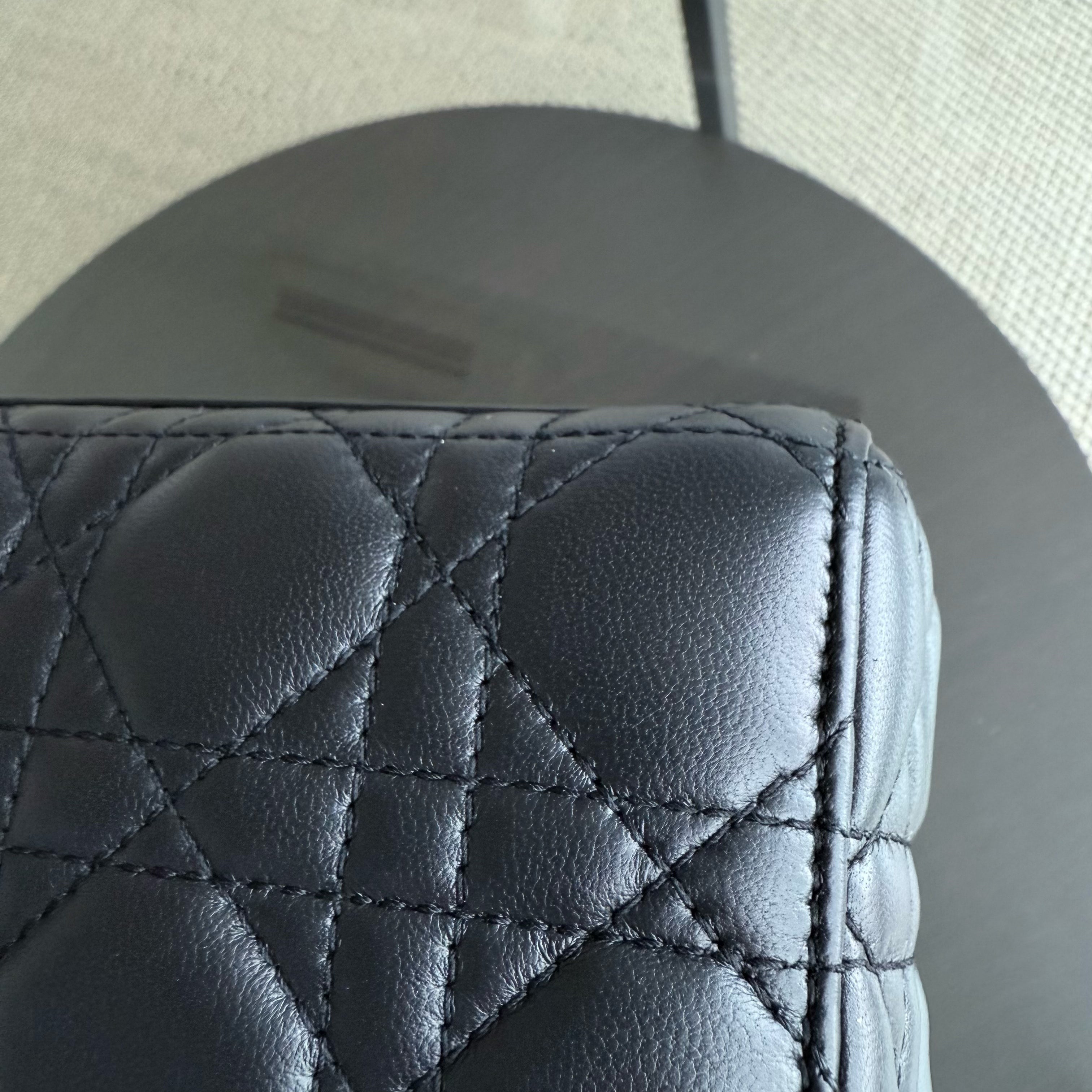 Dior Lady Small - Cannage Lambskin Black Gold Hardware