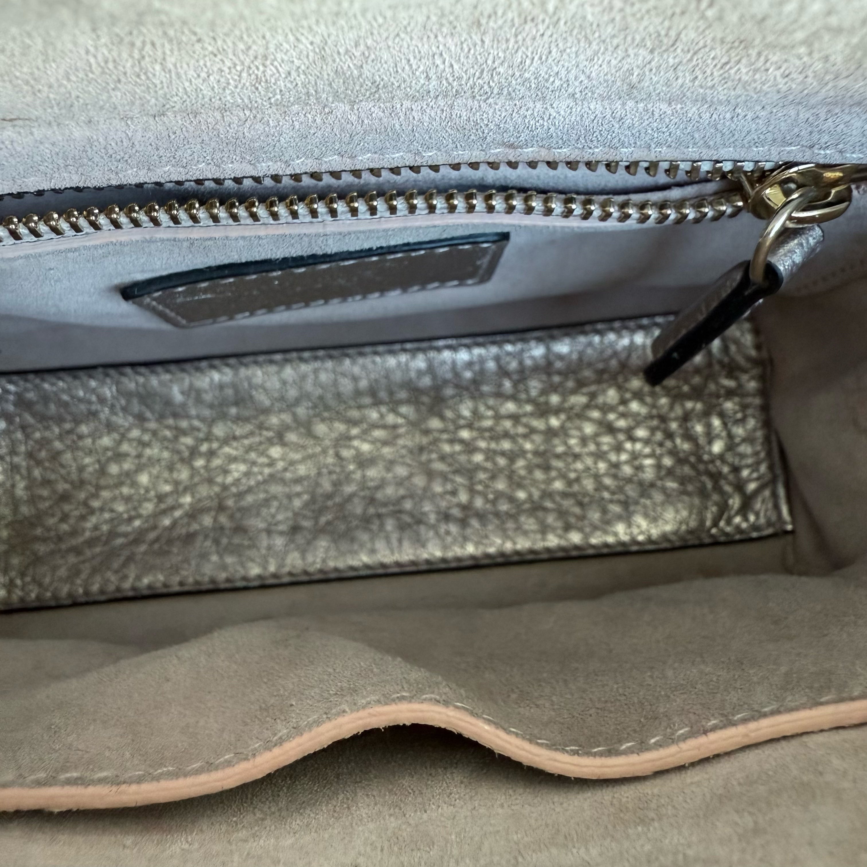 Dior Lady Mini - Cannage Calfskin Metallic Rose Gold Hardware