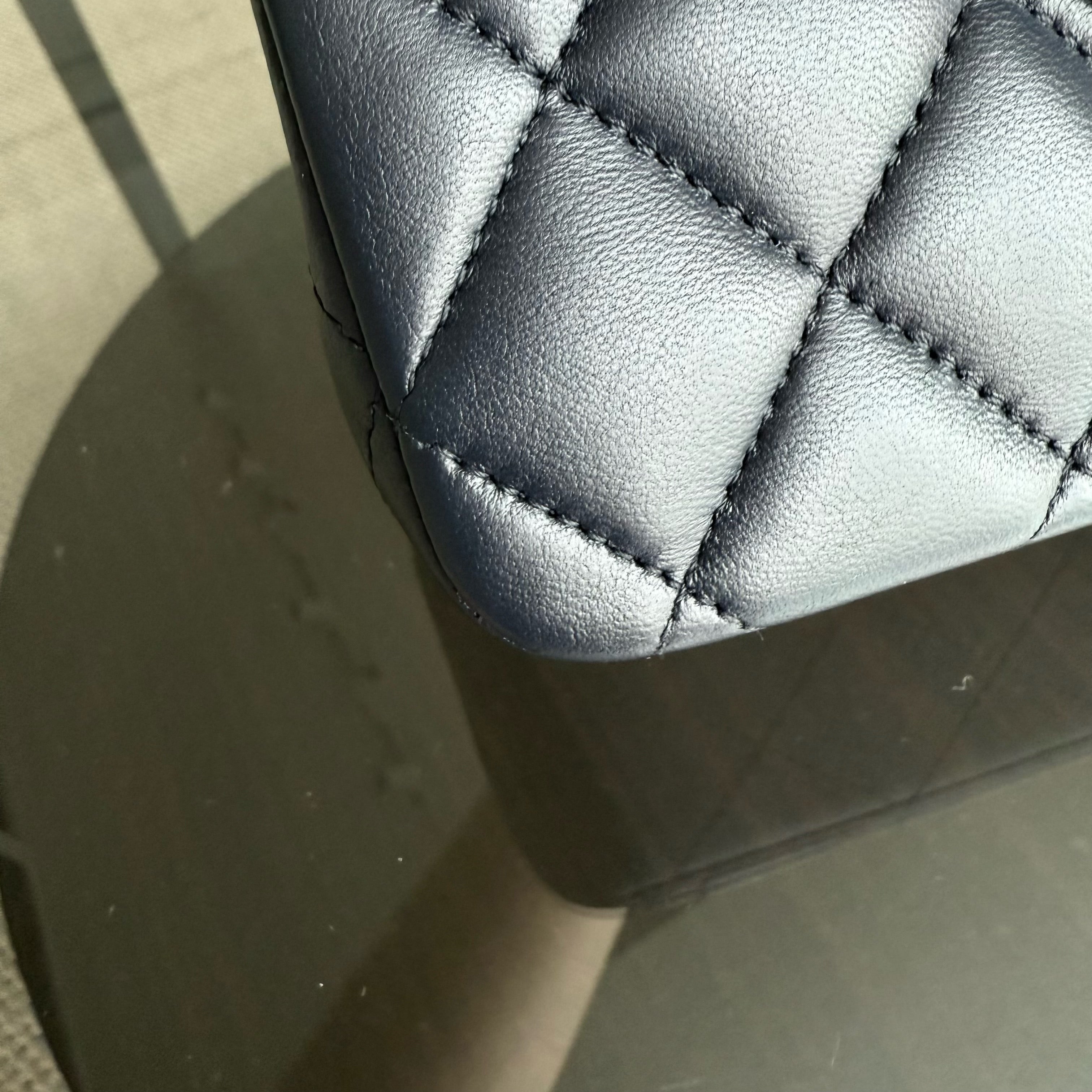 Chanel Classic Flap Medium - 25CM Quilted Lambskin Midnight Blue Gold Hardware Series 21