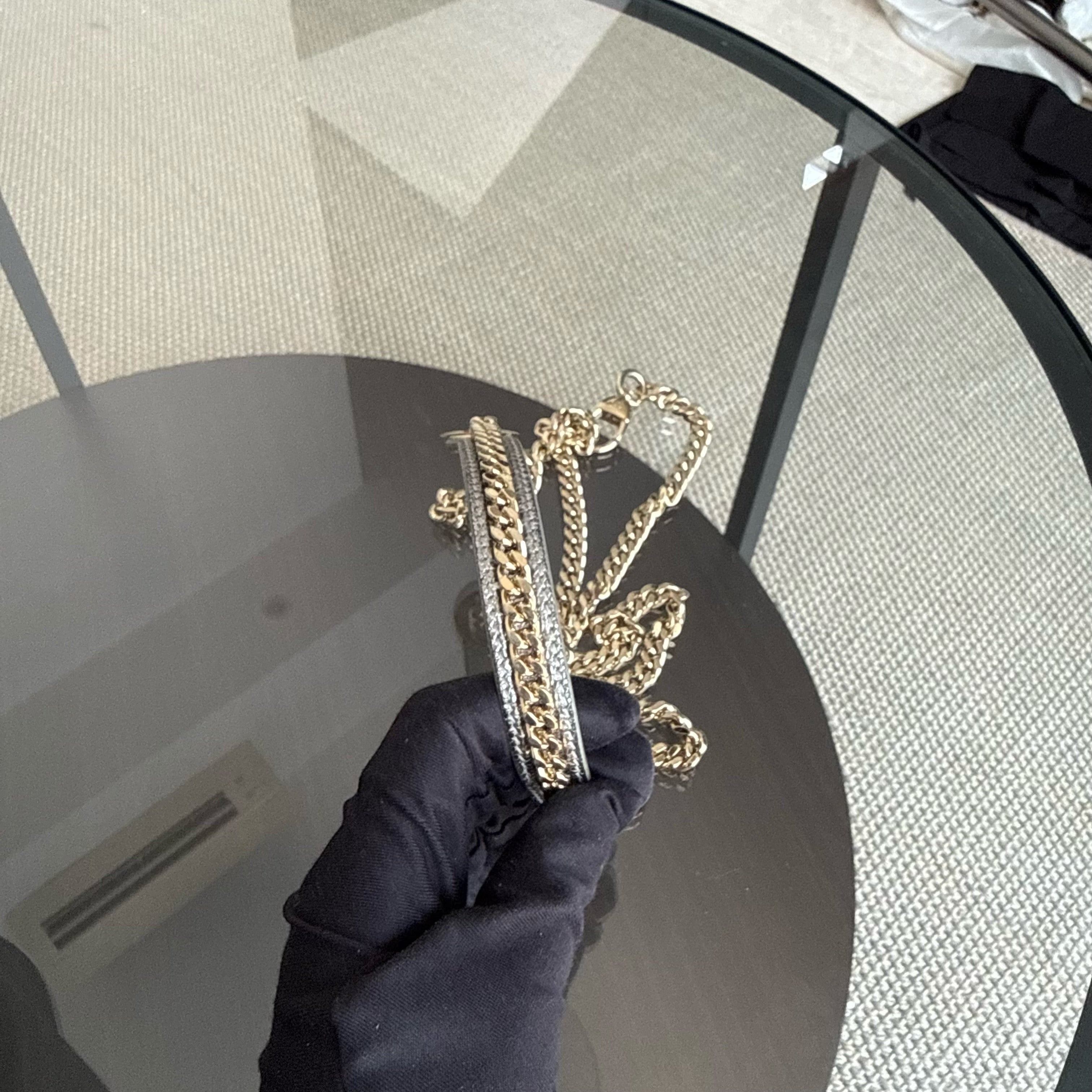 Dior Lady Mini - Exotic Lizard Two Tone Gold Hardware