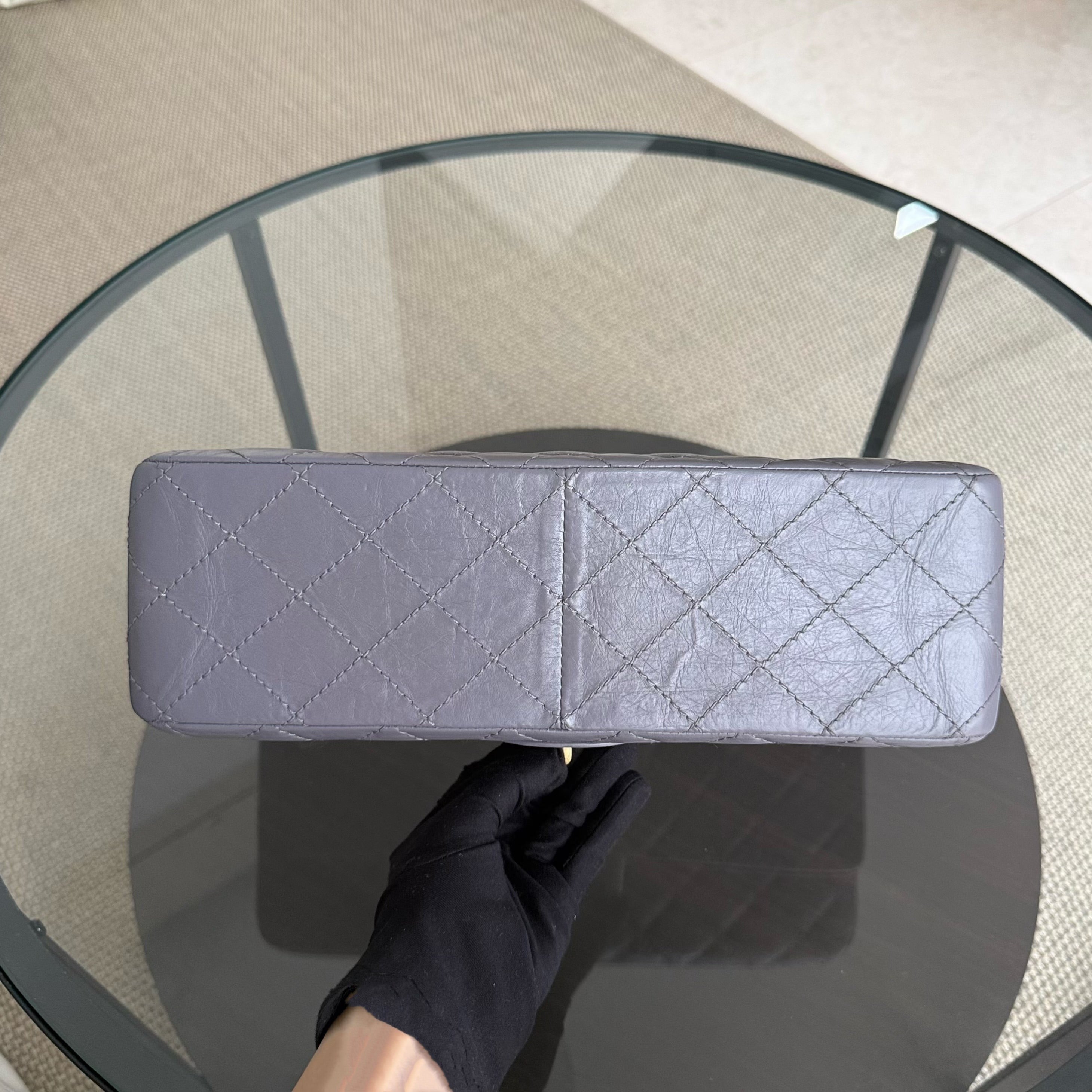 Chanel 2.55 Reissue 227 - Quilted Aged Calfskin Lavender Gold Hardware Series 14