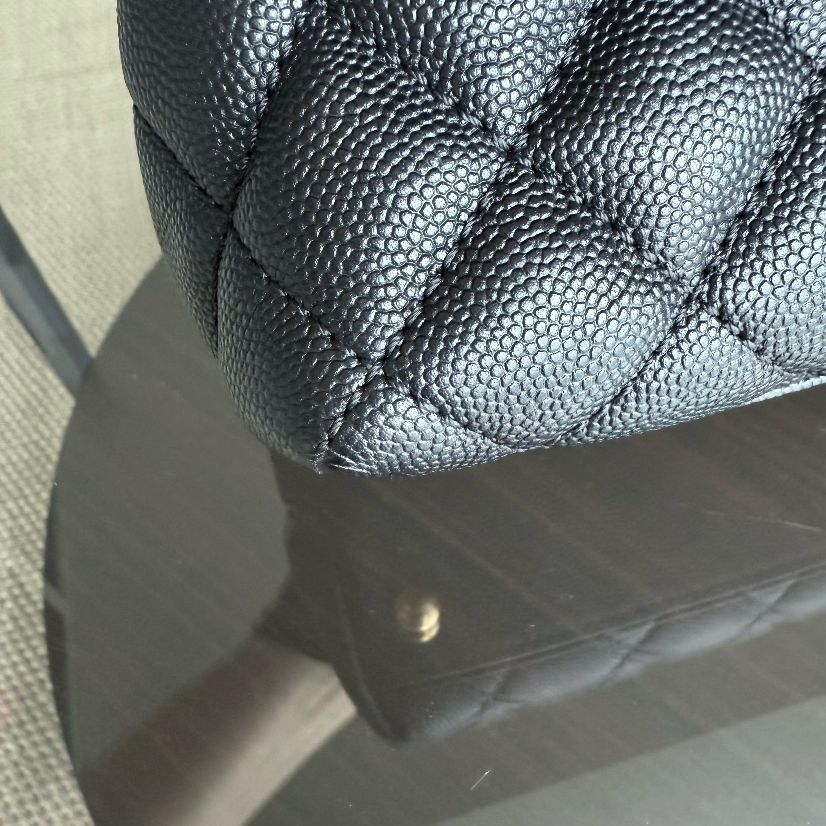 Chanel Coco Handle Medium - Caviar 29CM Quilted Black Gold Hardware Series 25