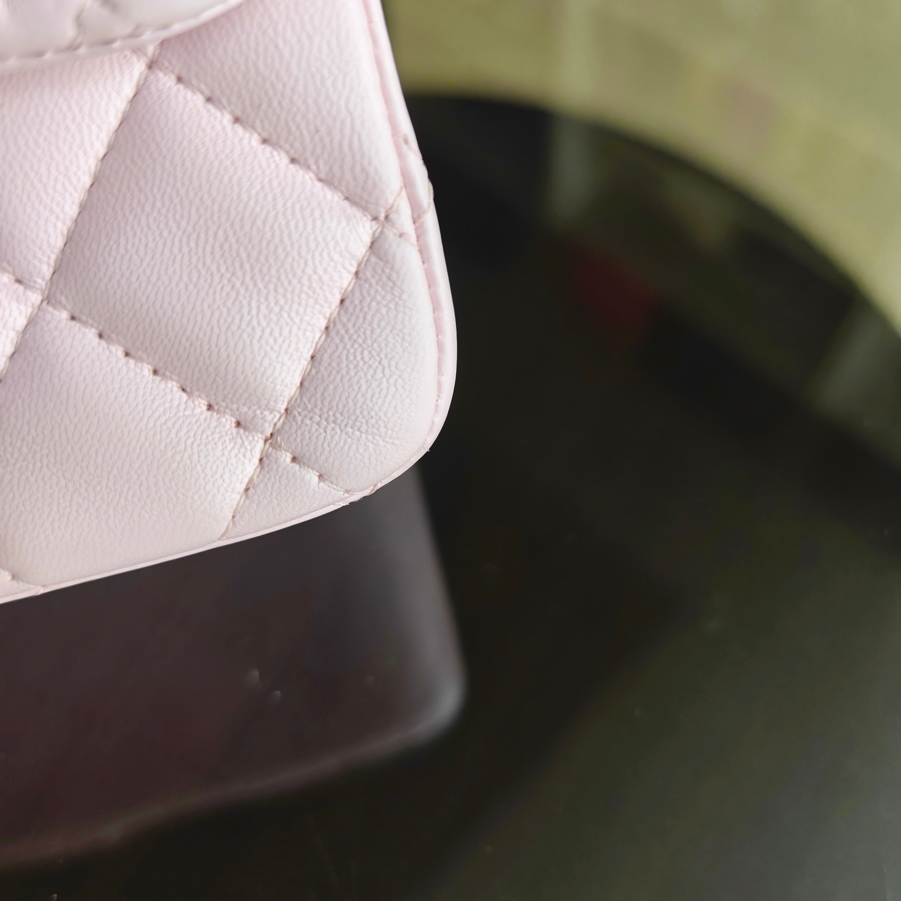 Chanel Classic Flap Mini Square - 17CM Quilted Lambskin Light Pink Gold Hardware Series 23