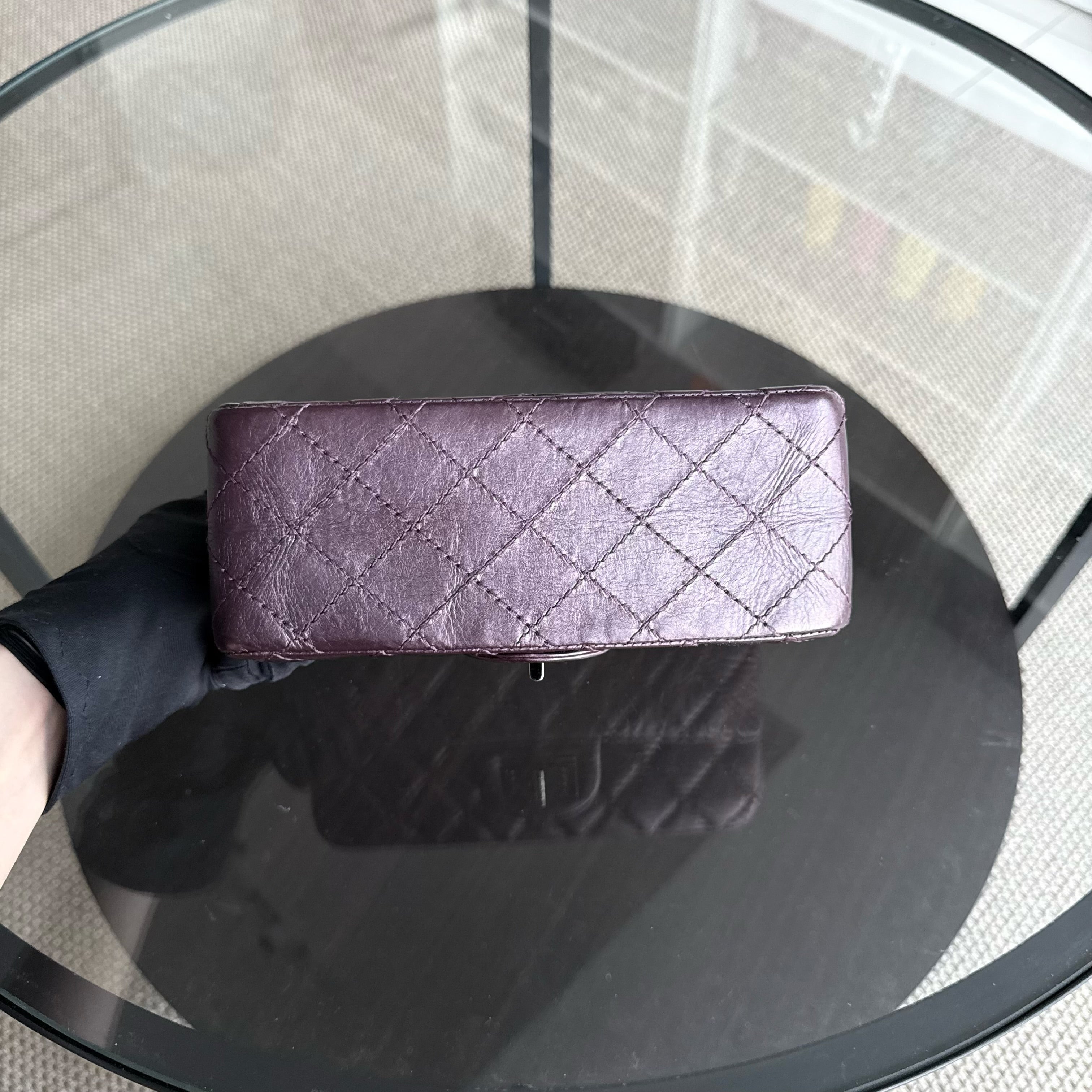 Chanel 2.55 Reissue Mini - 20CM Quilted Calfskin Purple Silver Hardware Series 16