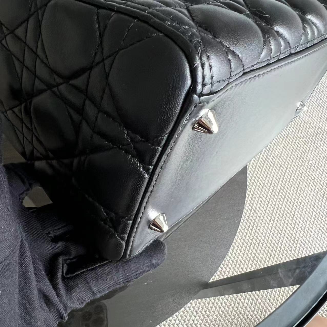 Dior Lady Medium Cannage Lambskin Black SHW