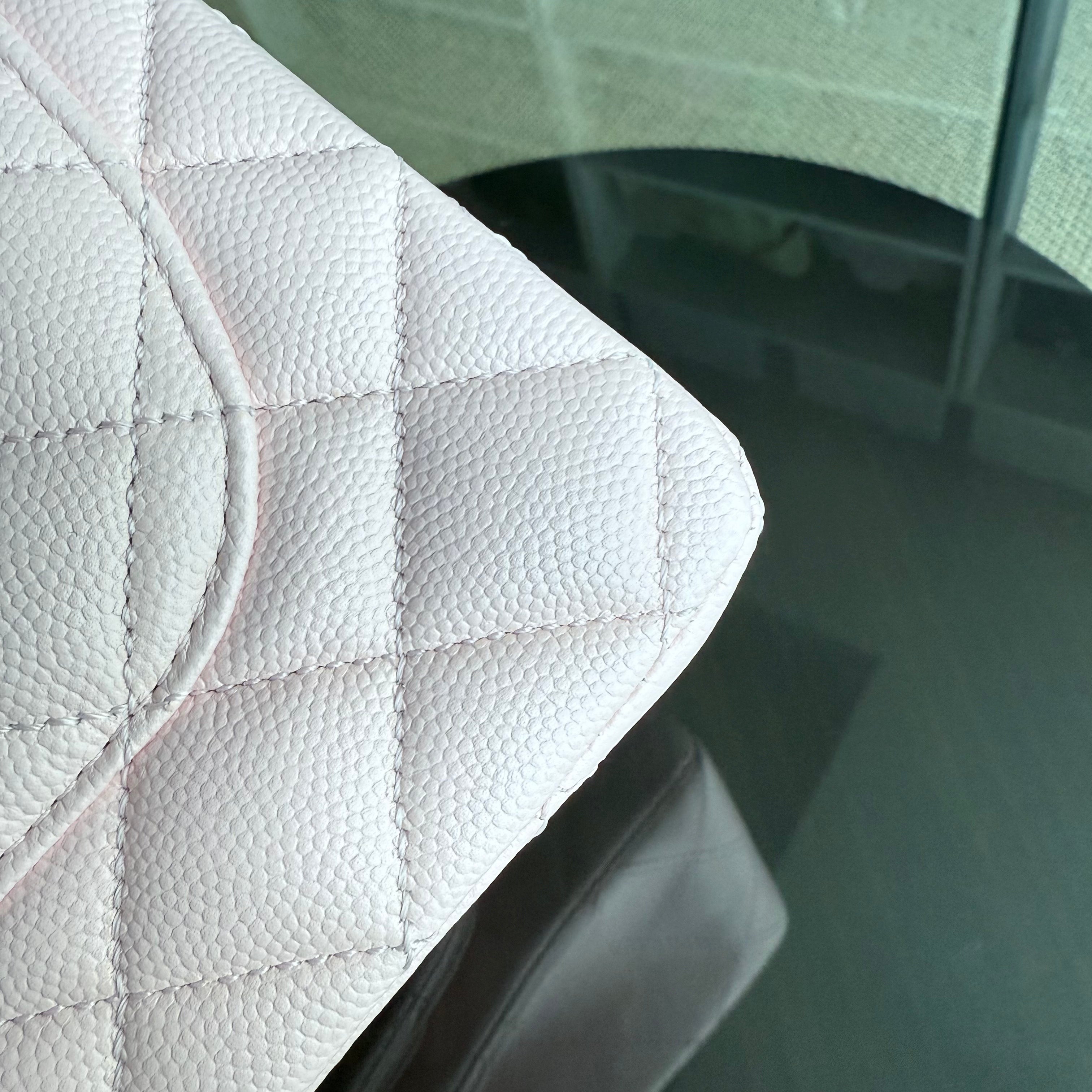 Chanel Classic Flap Small - Caviar 23CM Quilted Light Sakura Pink Gold Hardware Microchip