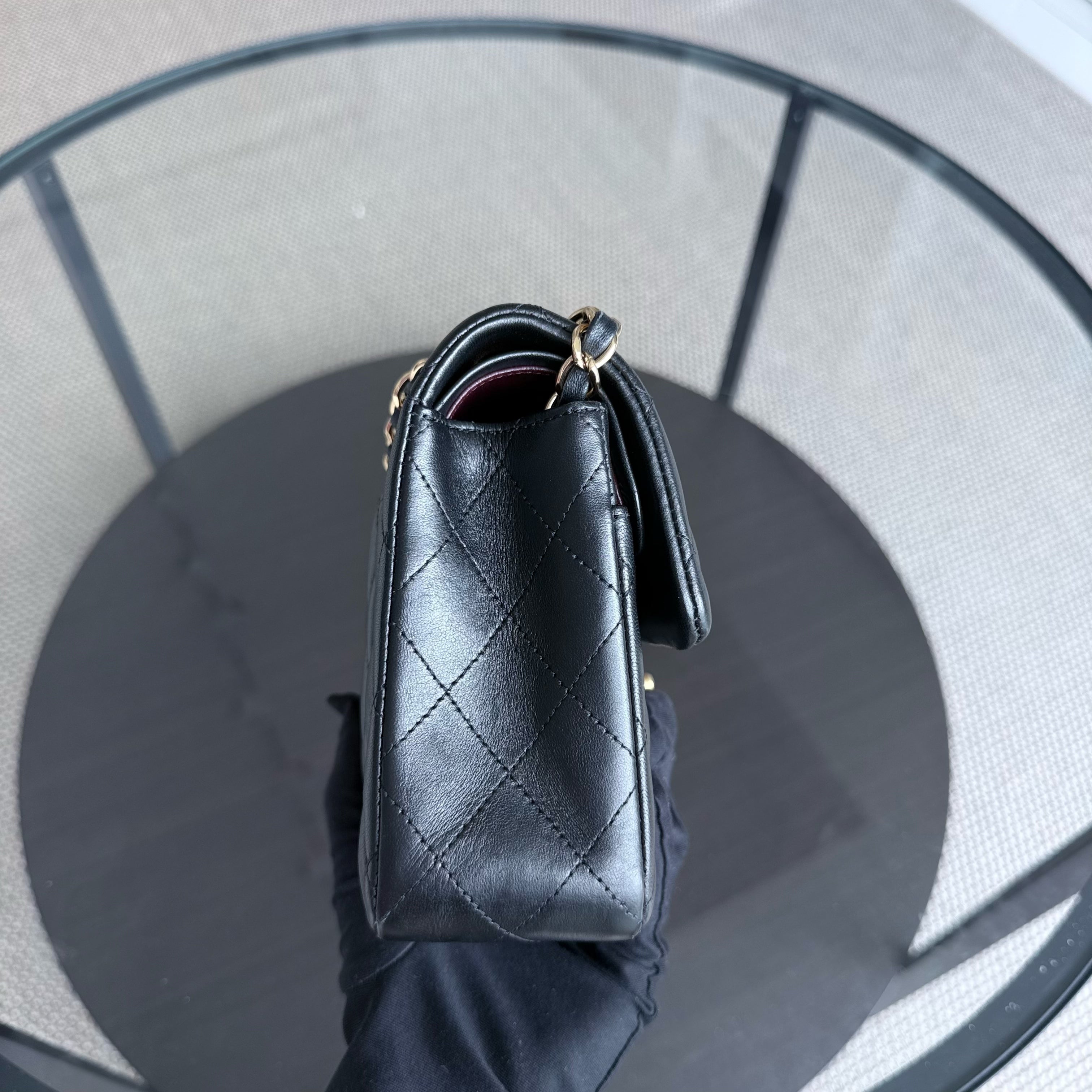 Chanel Classic Flap Small - 23CM Quilted Lambskin Black Gold Hardware Series 30