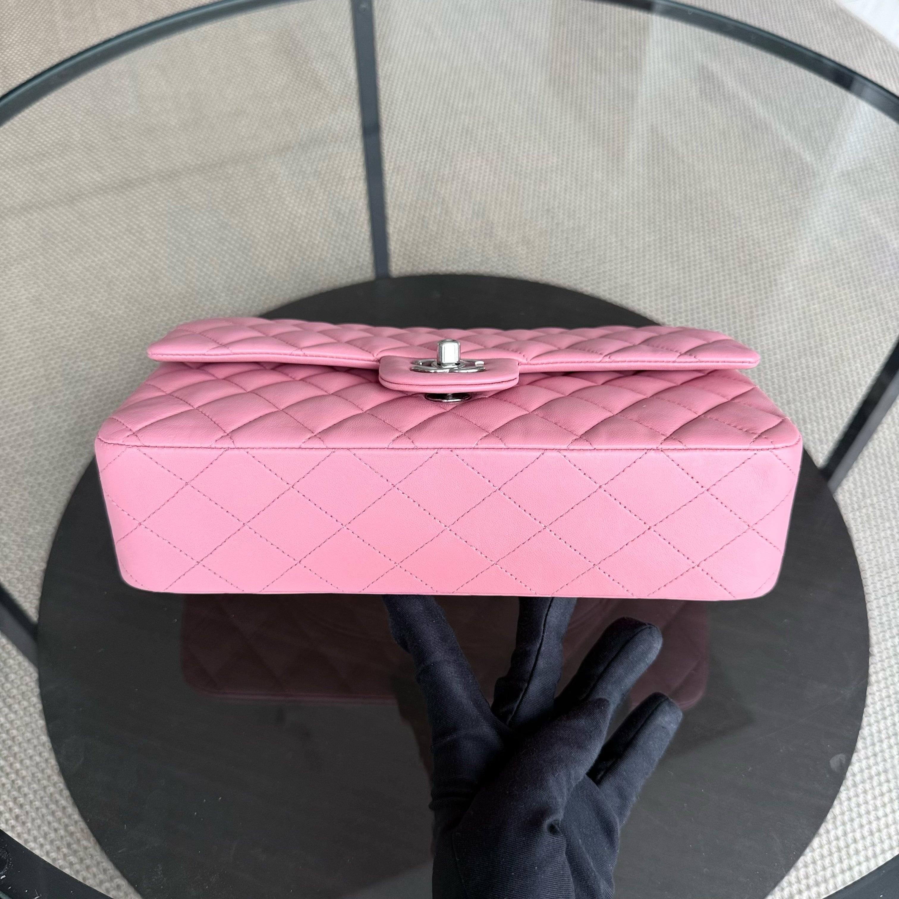 Chanel Classic Flap Medium - 25CM Quilted Lambskin Light Pink Gold Hardware Series 18