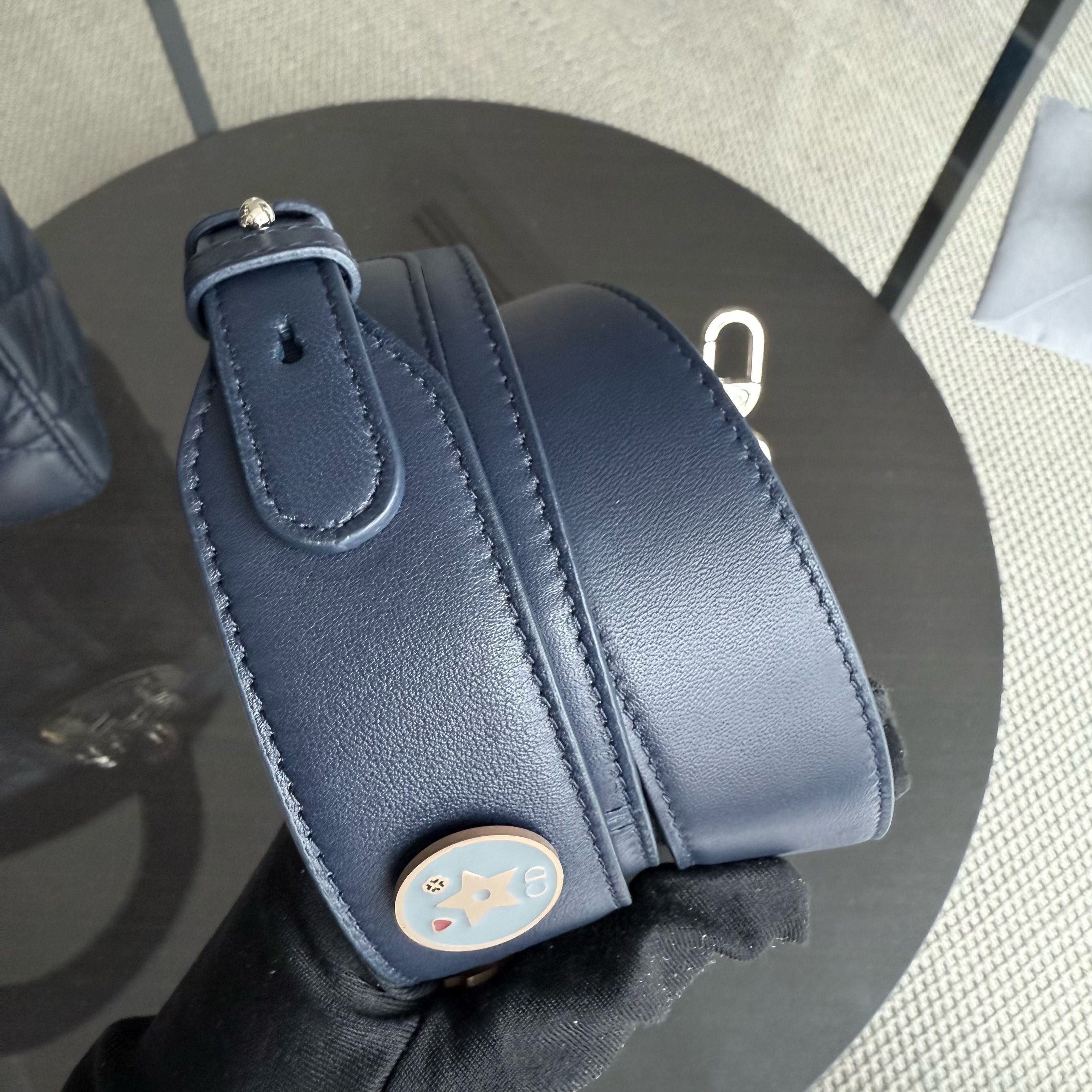 Dior Lady Small - Cannage Lambskin Dark Blue Gold Hardware