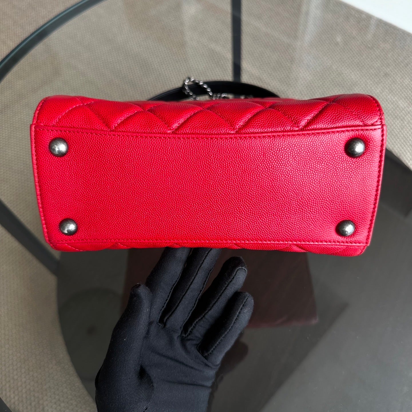 Chanel CC Bucket - Caviar Quilted Calfskin Red RSHW No 22