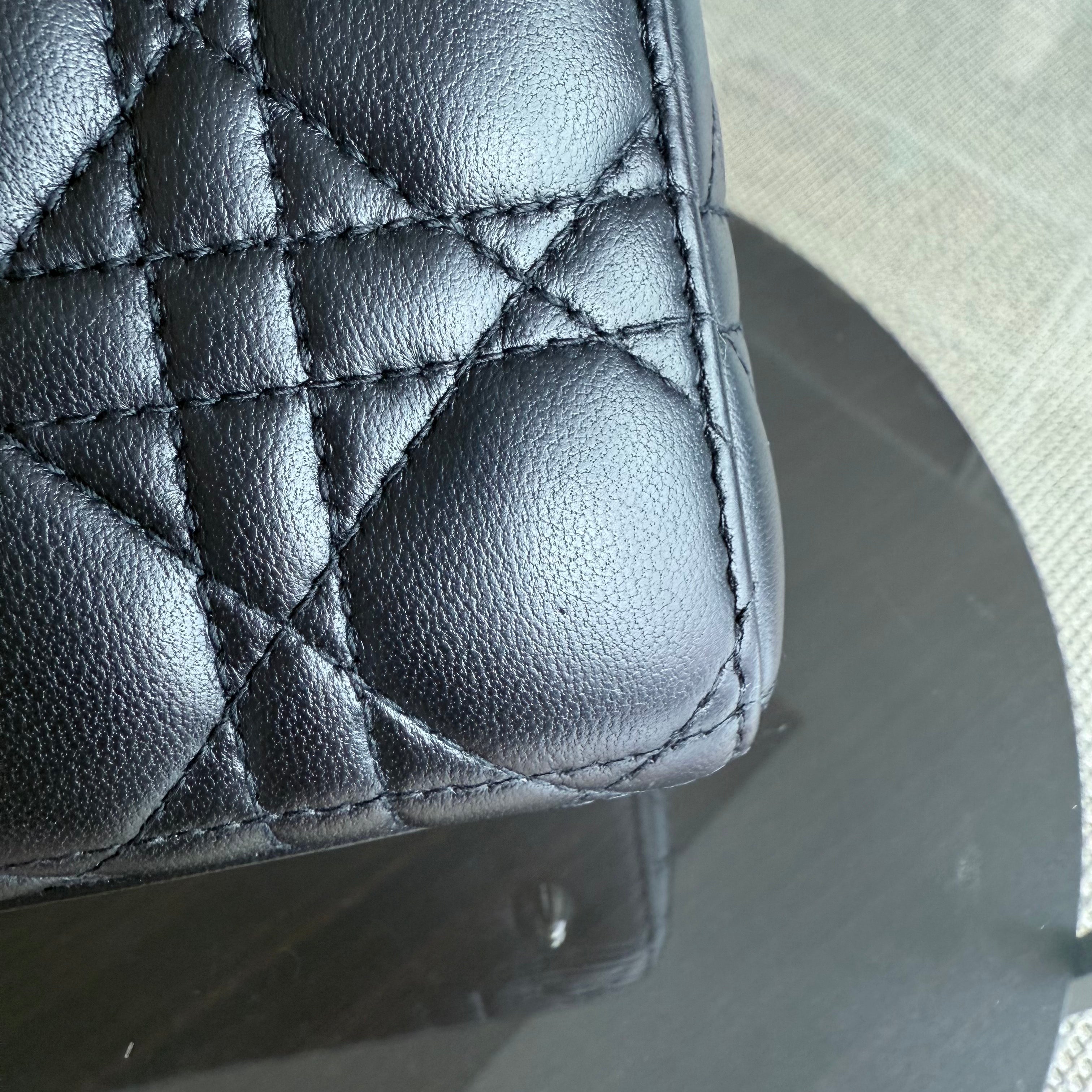 Dior Lady Small - Cannage Lambskin Black Silver Hardware