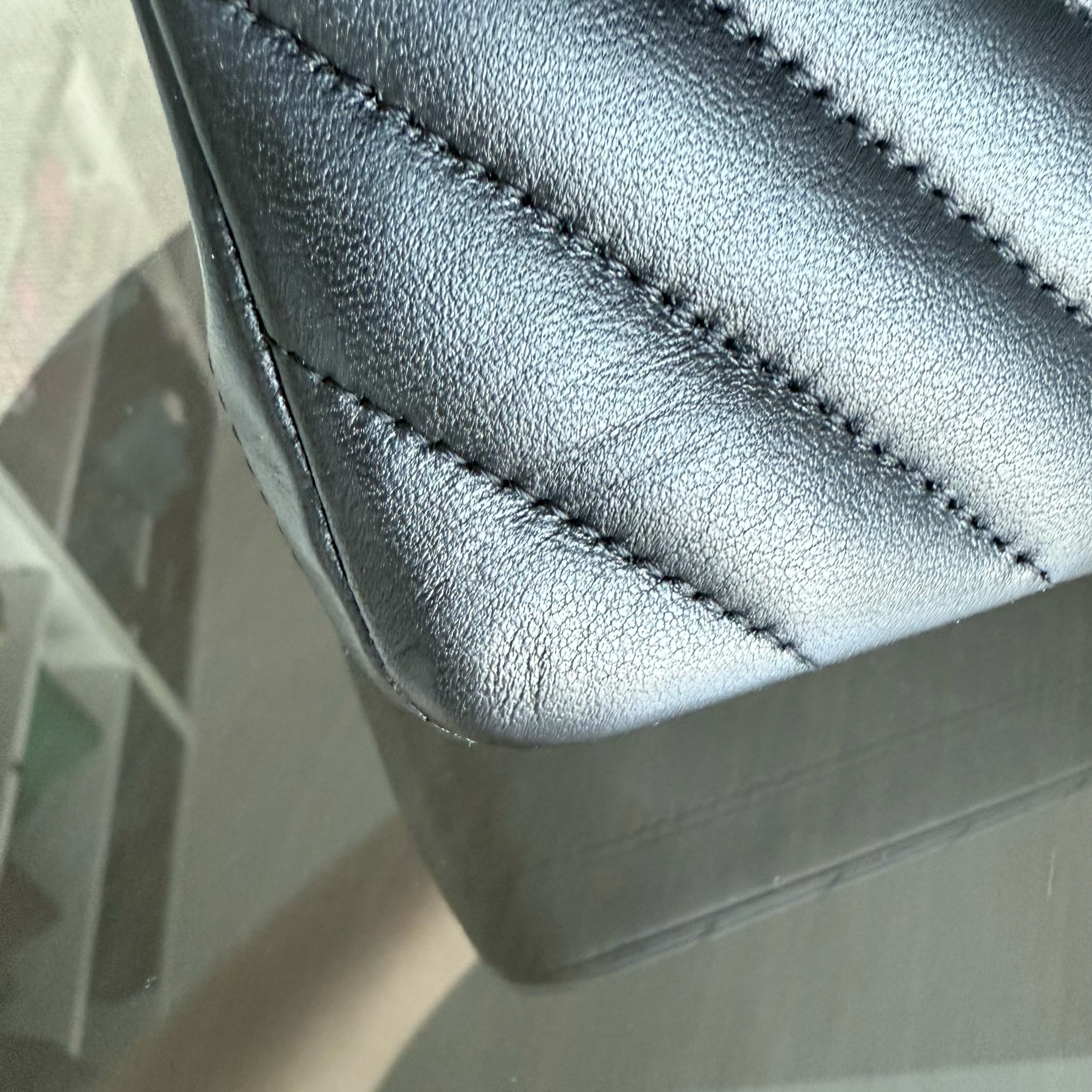 Chanel Classic Flap Medium - 25CM Chevron Lambskin Black Gold Hardware Series 27