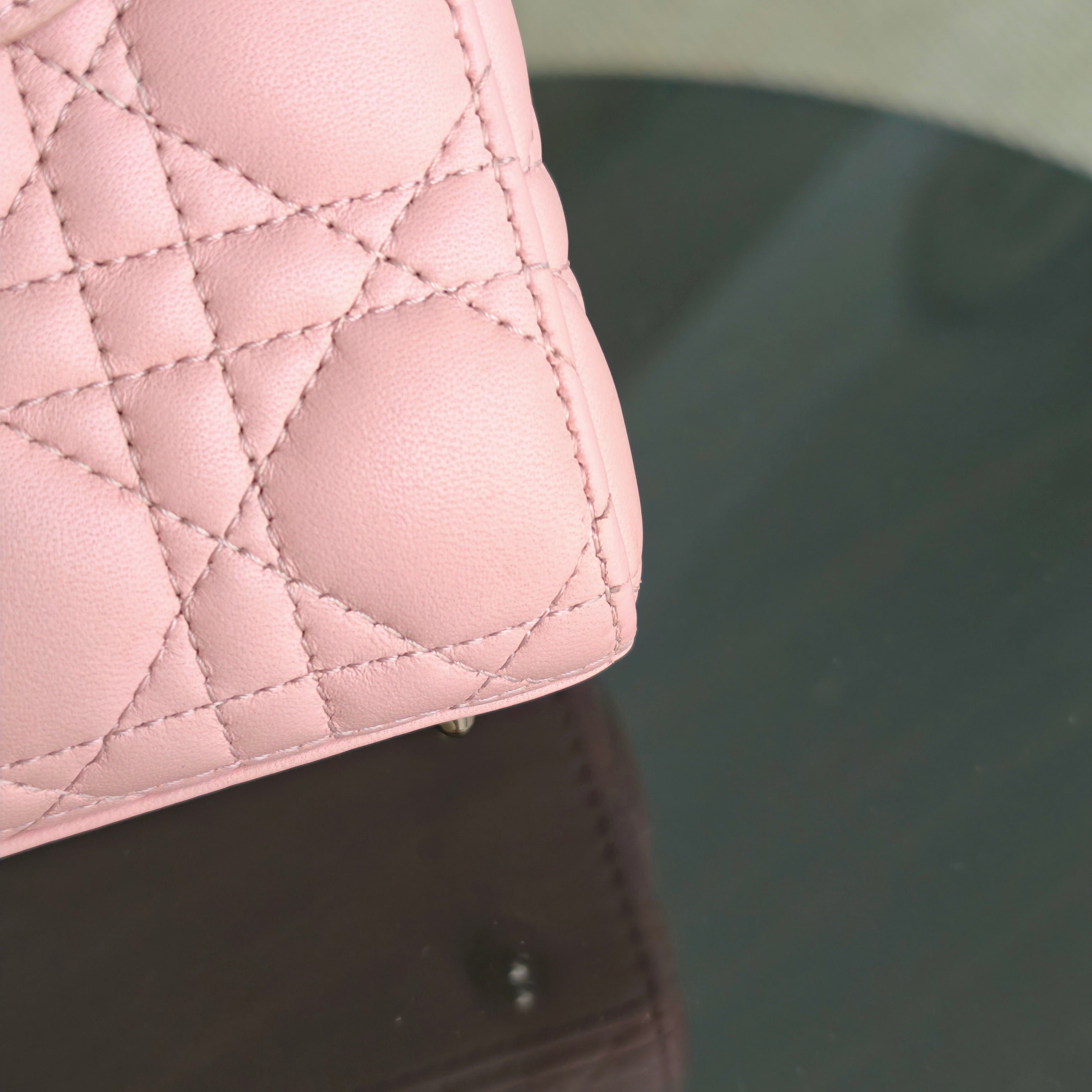 Dior Lady Small ABC Flap - Cannage Lambskin Light Pink Gold Hardware MyABC