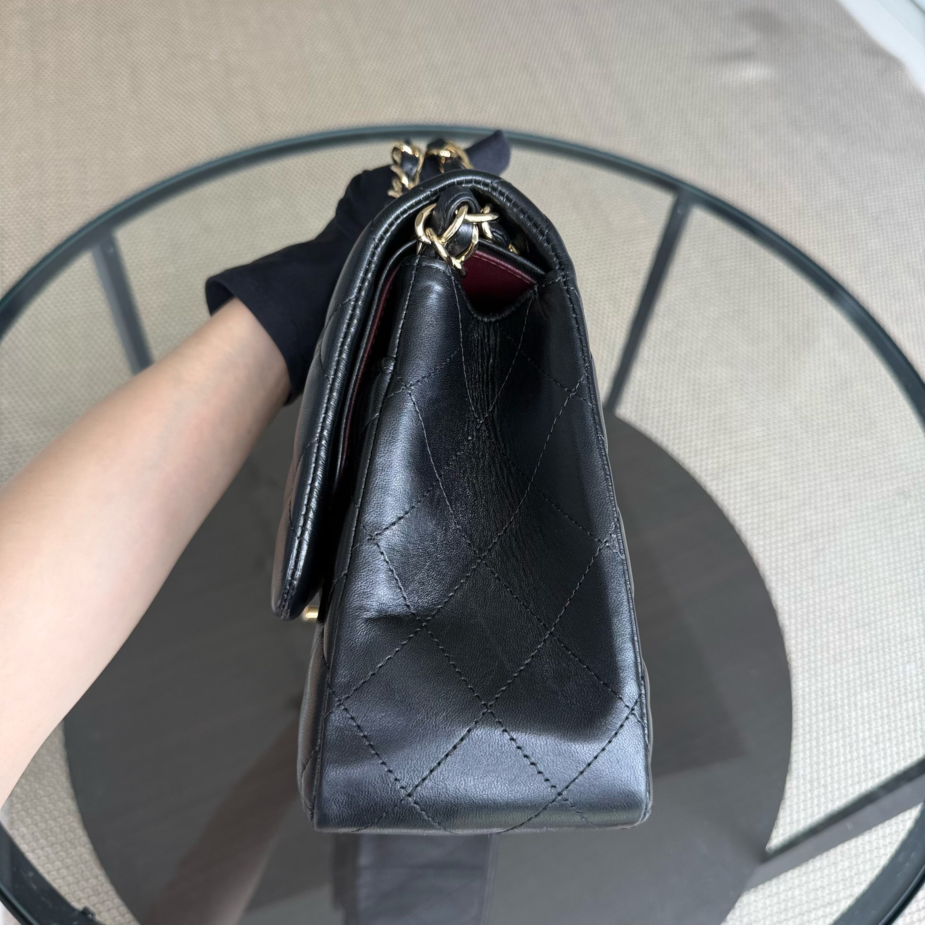 Chanel Classic Flap Jumbo - Double Flap Lambskin 30CM Quilted Lambskin Black Gold Hardware Series 14