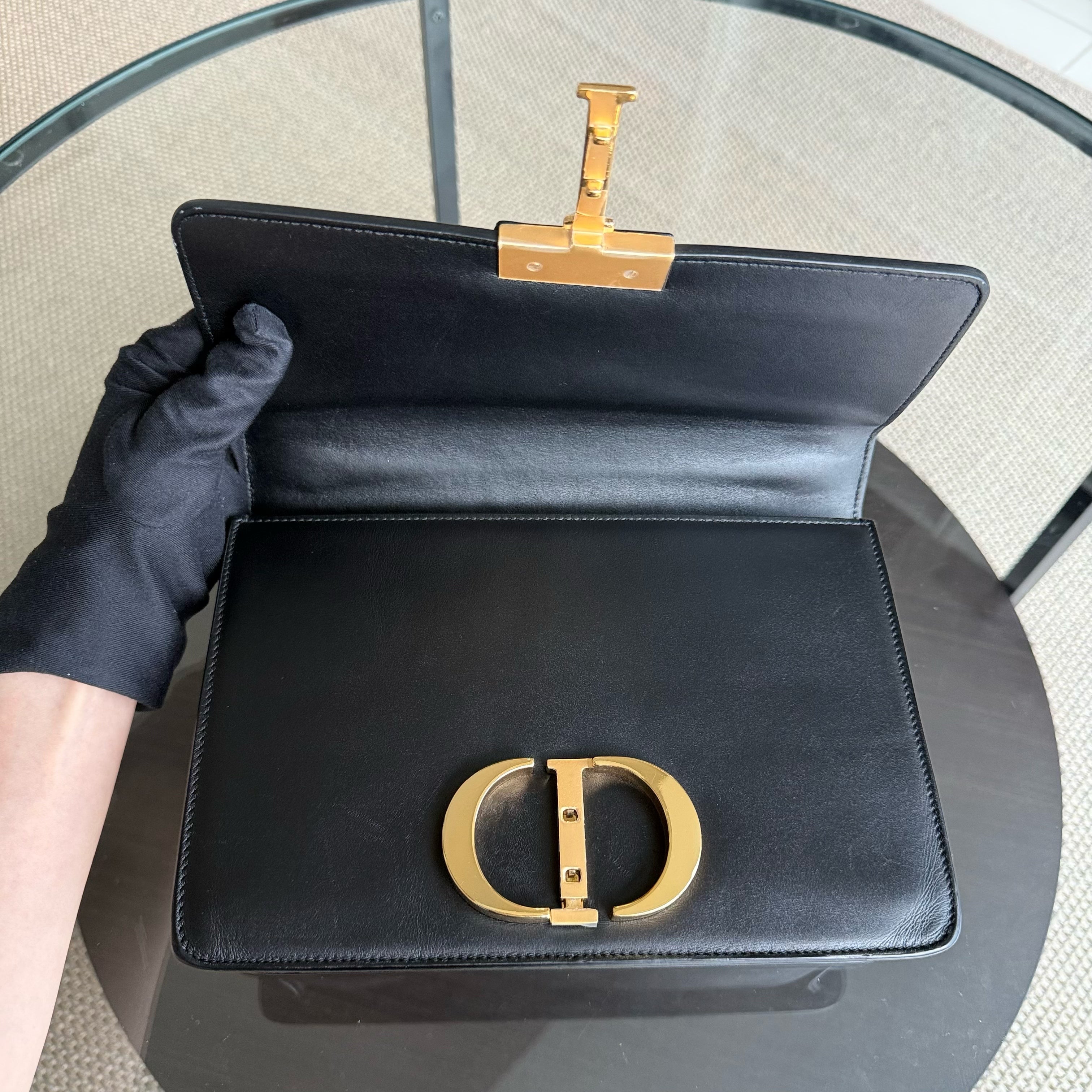 Dior Montaigne 30 - Smooth Calfskin Black Gold Hardware