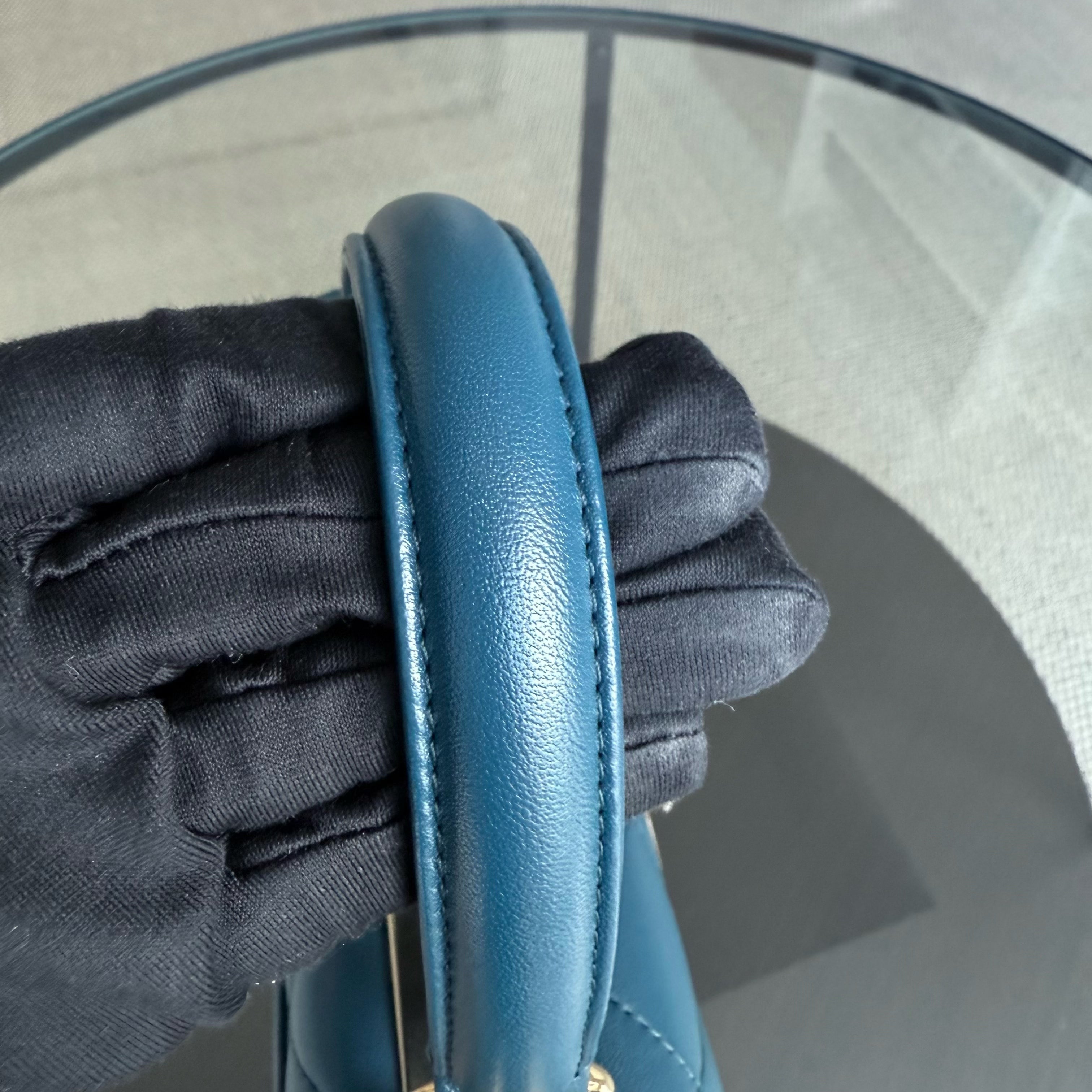 Chanel Trendy CC Small - Quilted Lambskin Blue Gold Hardware Series 24