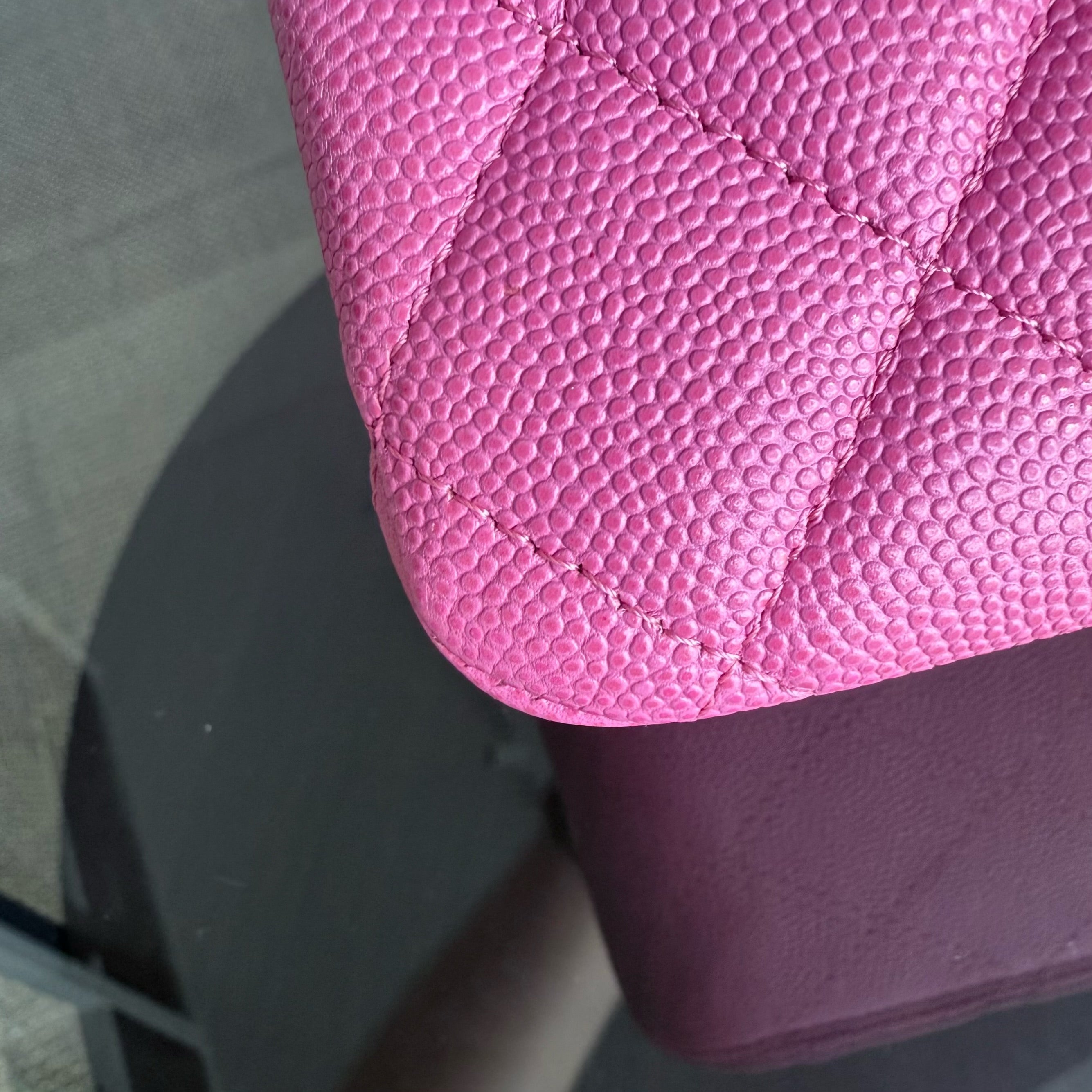 Chanel Classic Flap Medium - Caviar 25CM Quilted Grained Calfskin Barbie Pink Gold Hardware Series 27