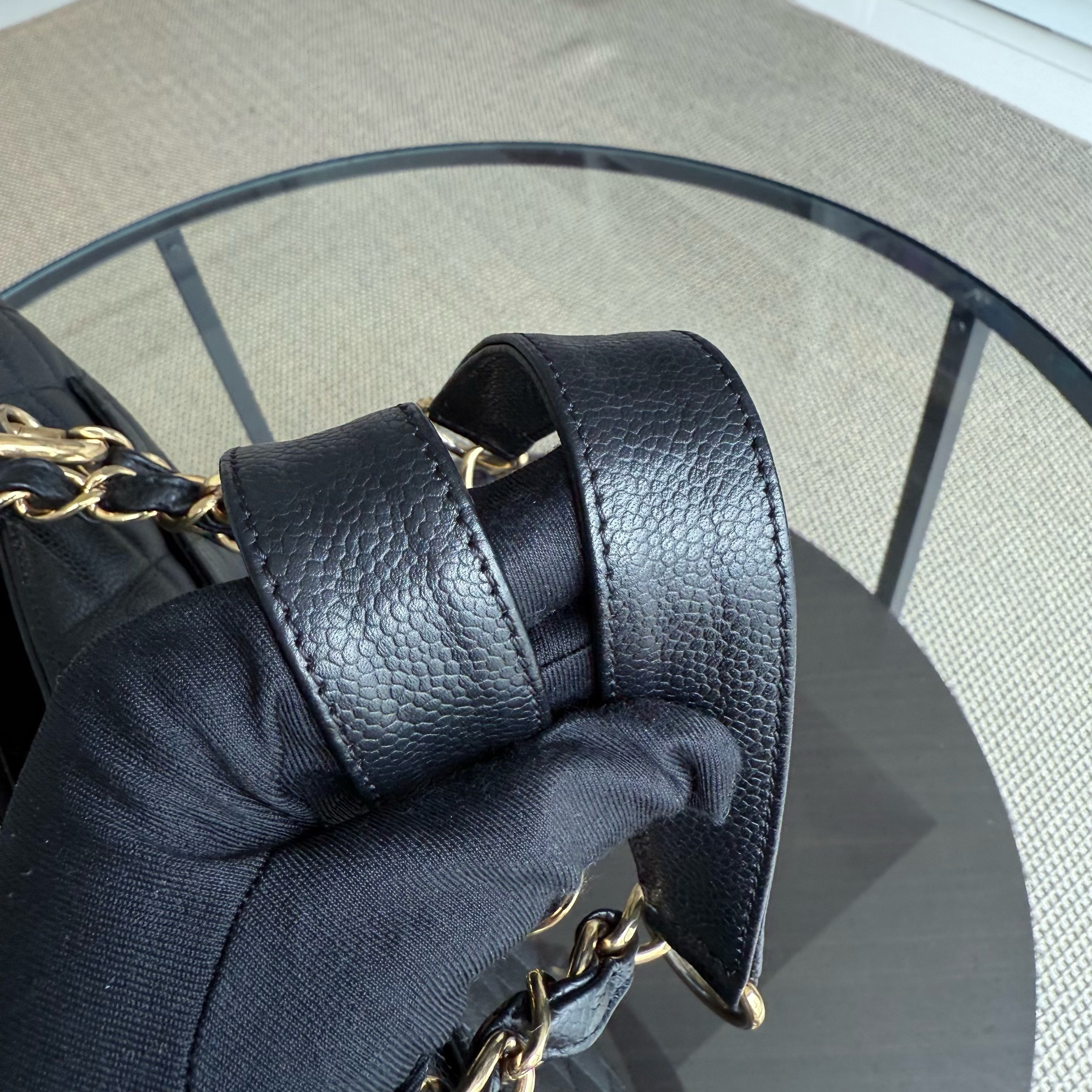 Chanel GST Grand Shopping Tote - Caviar Quilted Black Gold Hardware Series 11