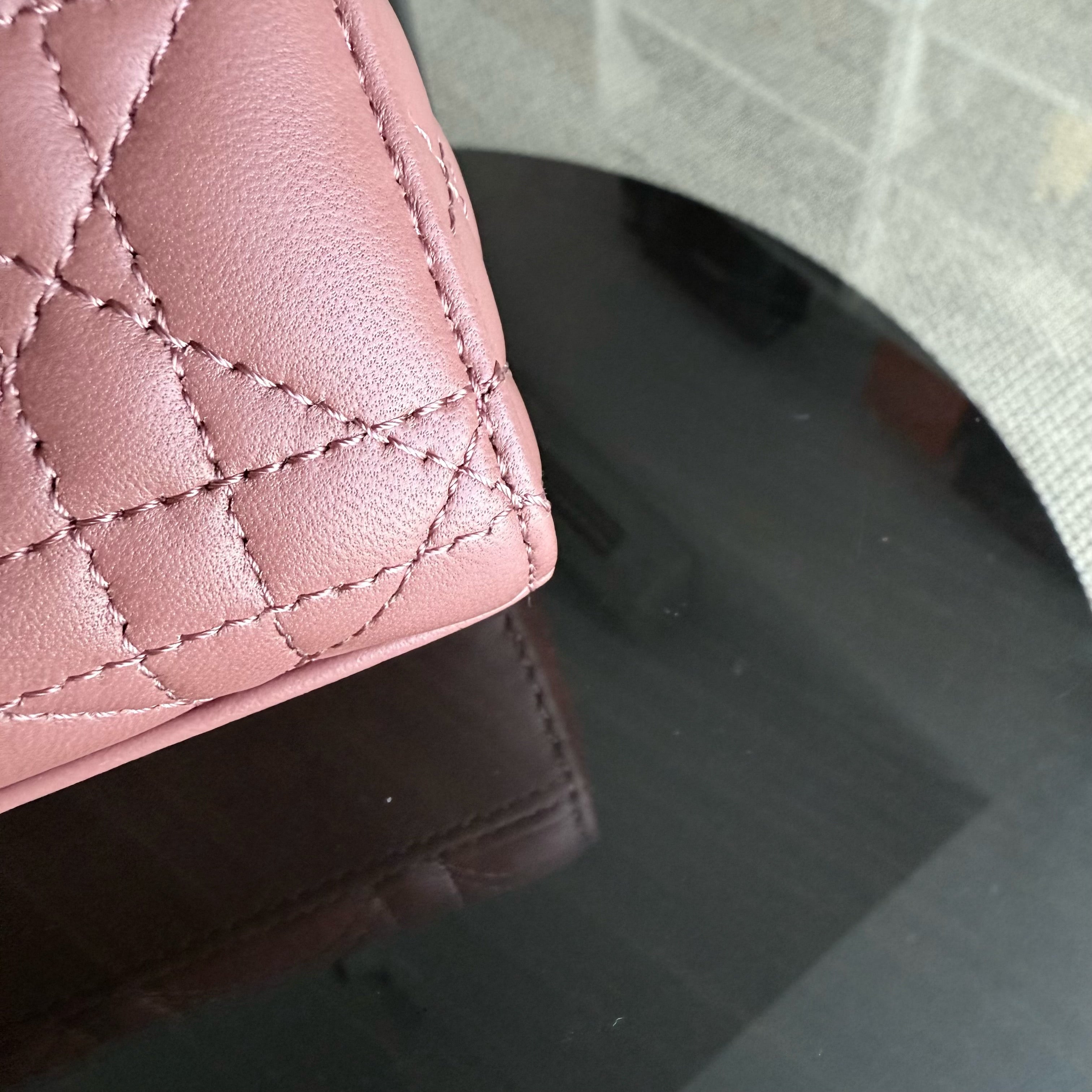 Dior D-Joy Medium - Cannage Lambskin Blush Pink Gold Hardware