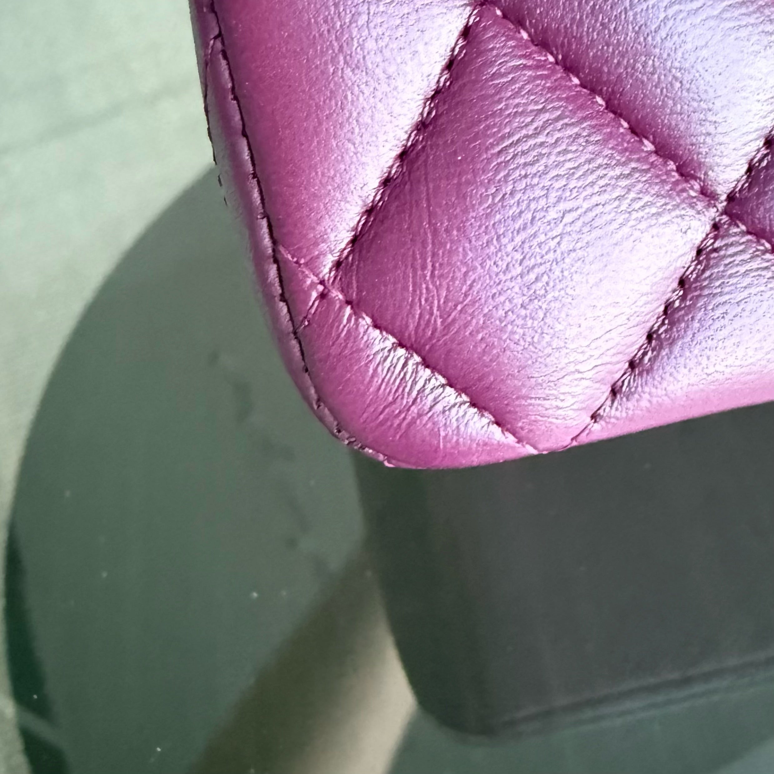 Chanel Classic Flap Small - Lambskin 23CM Quilted Purple Gold Hardware Microchip