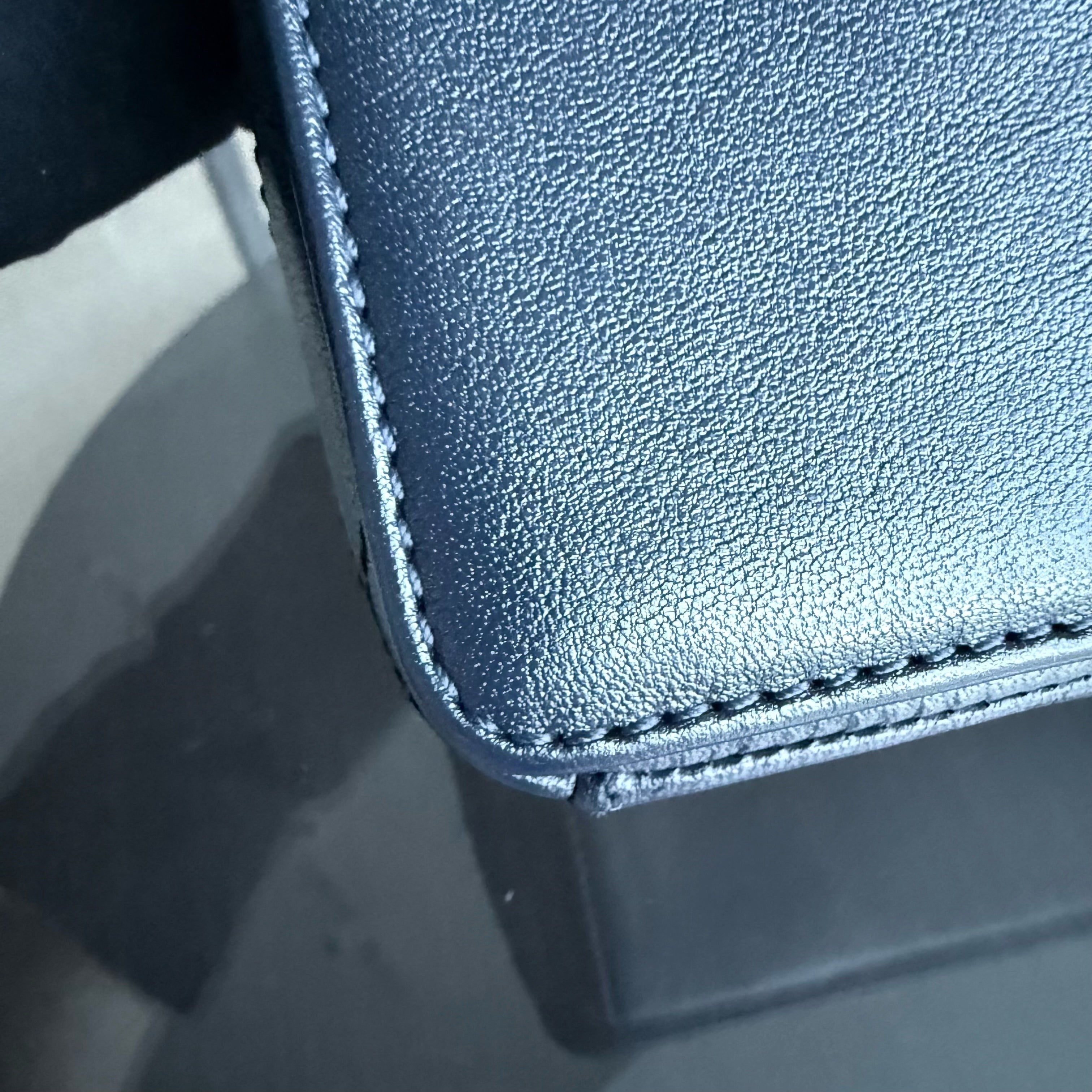 Chanel Mademoiselle Seasonal Flap - Cannage Calfskin Blue Gold Hardware Series 21