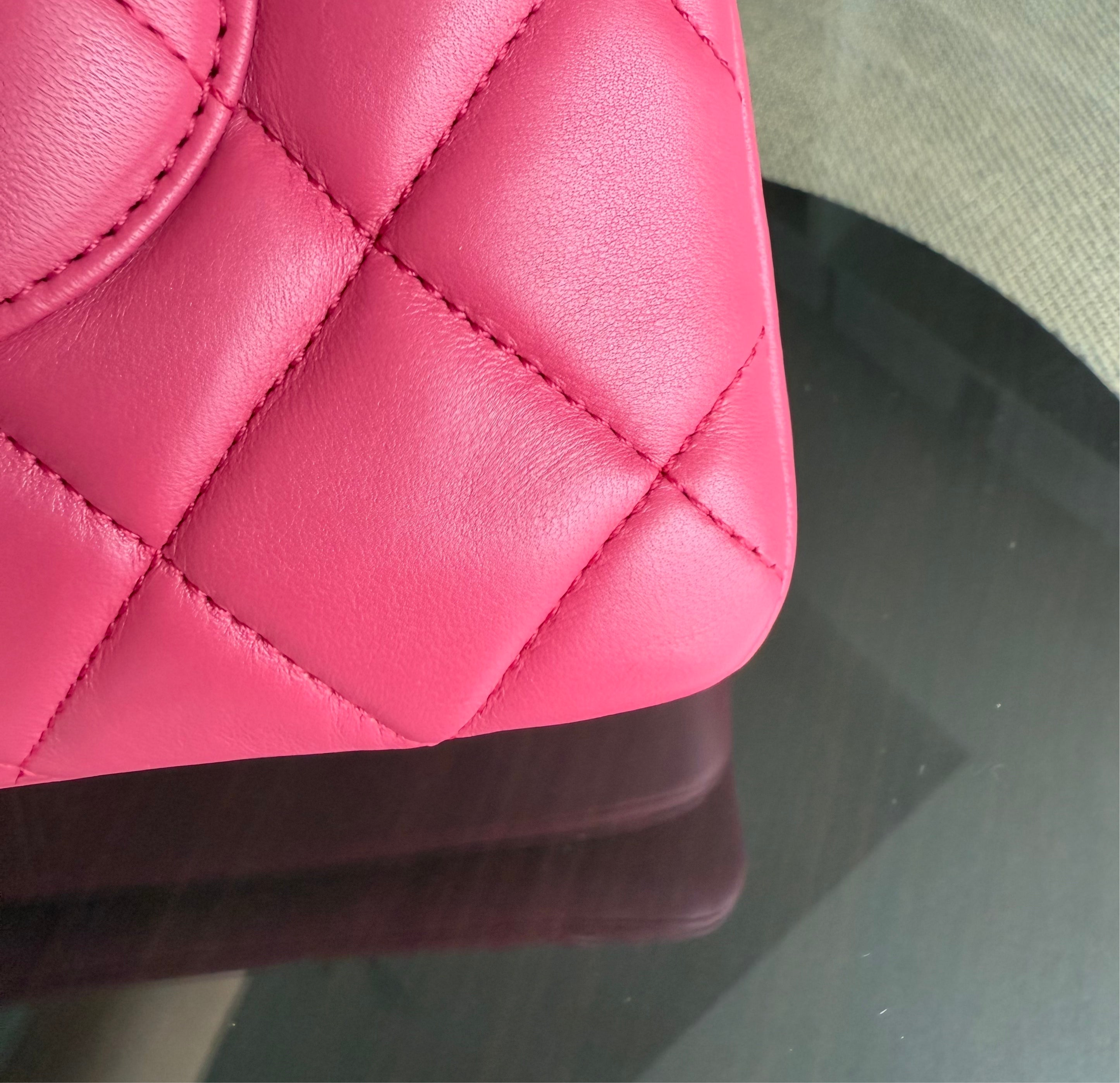Chanel Trendy CC Small - Quilted Lambskin Hot Pink Gold Hardware Series 24