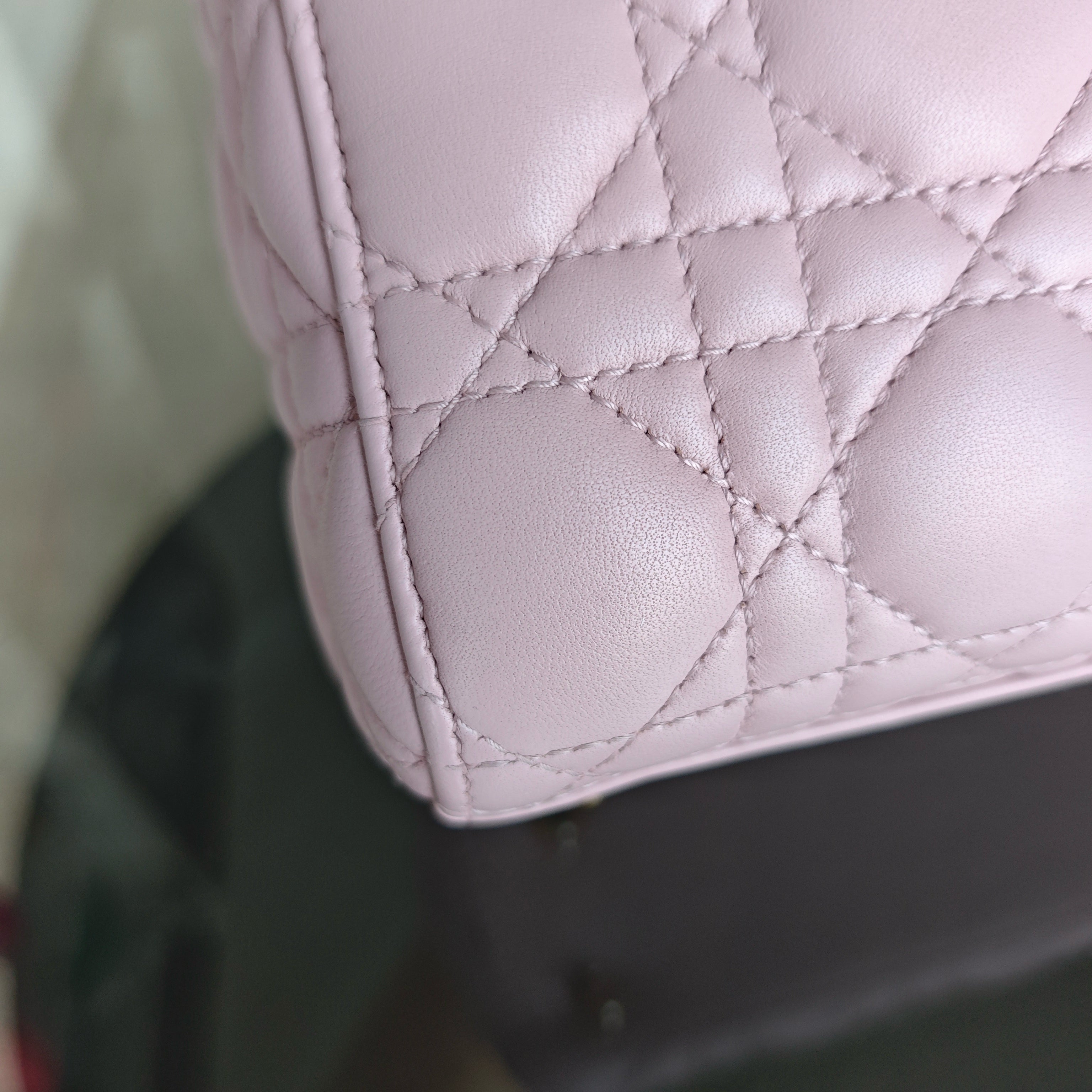 Dior Lady Small - Cannage Lambskin Pink Gold Hardware