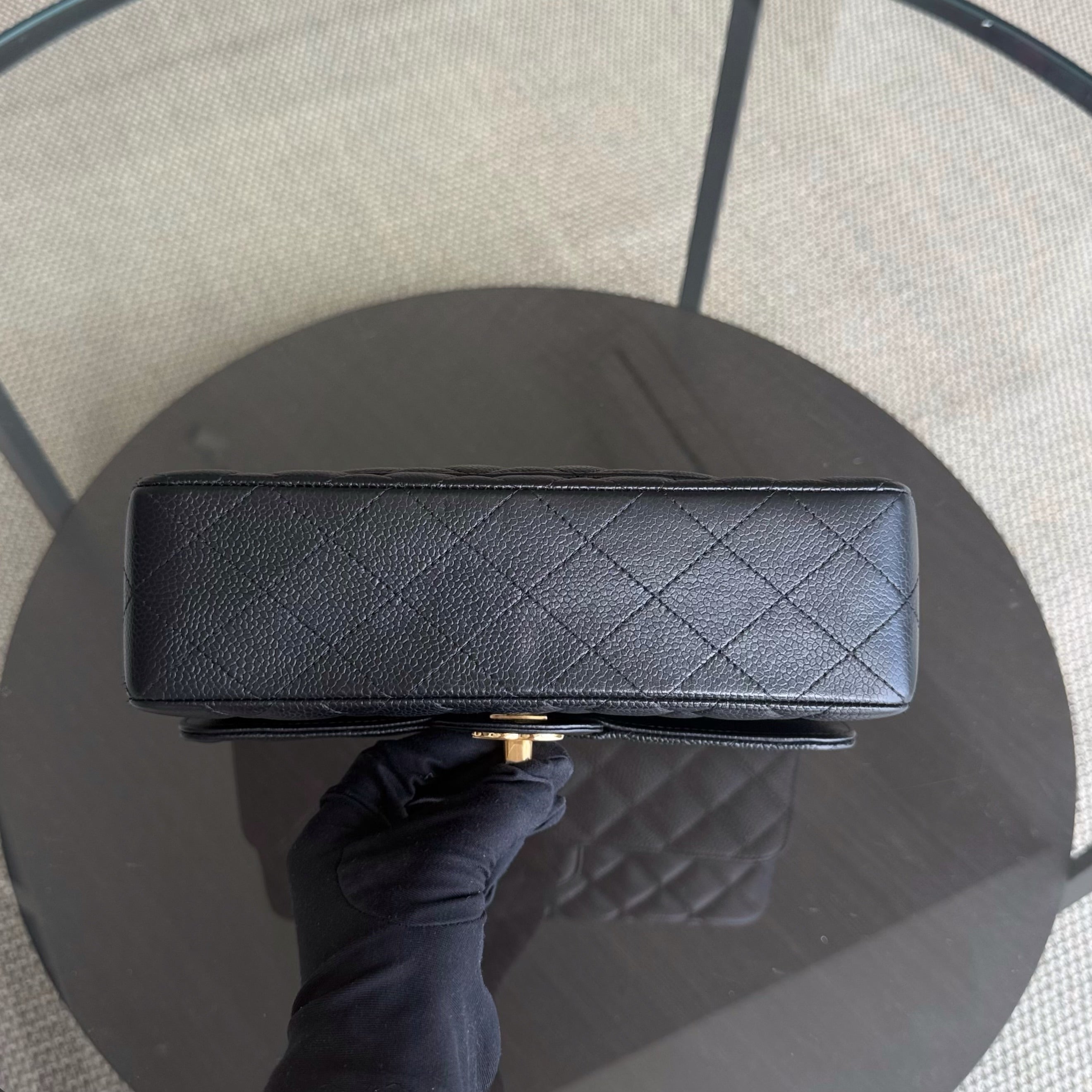 Chanel Classic Flap Small - Caviar 23CM Quilted Black Gold Hardware Series 25