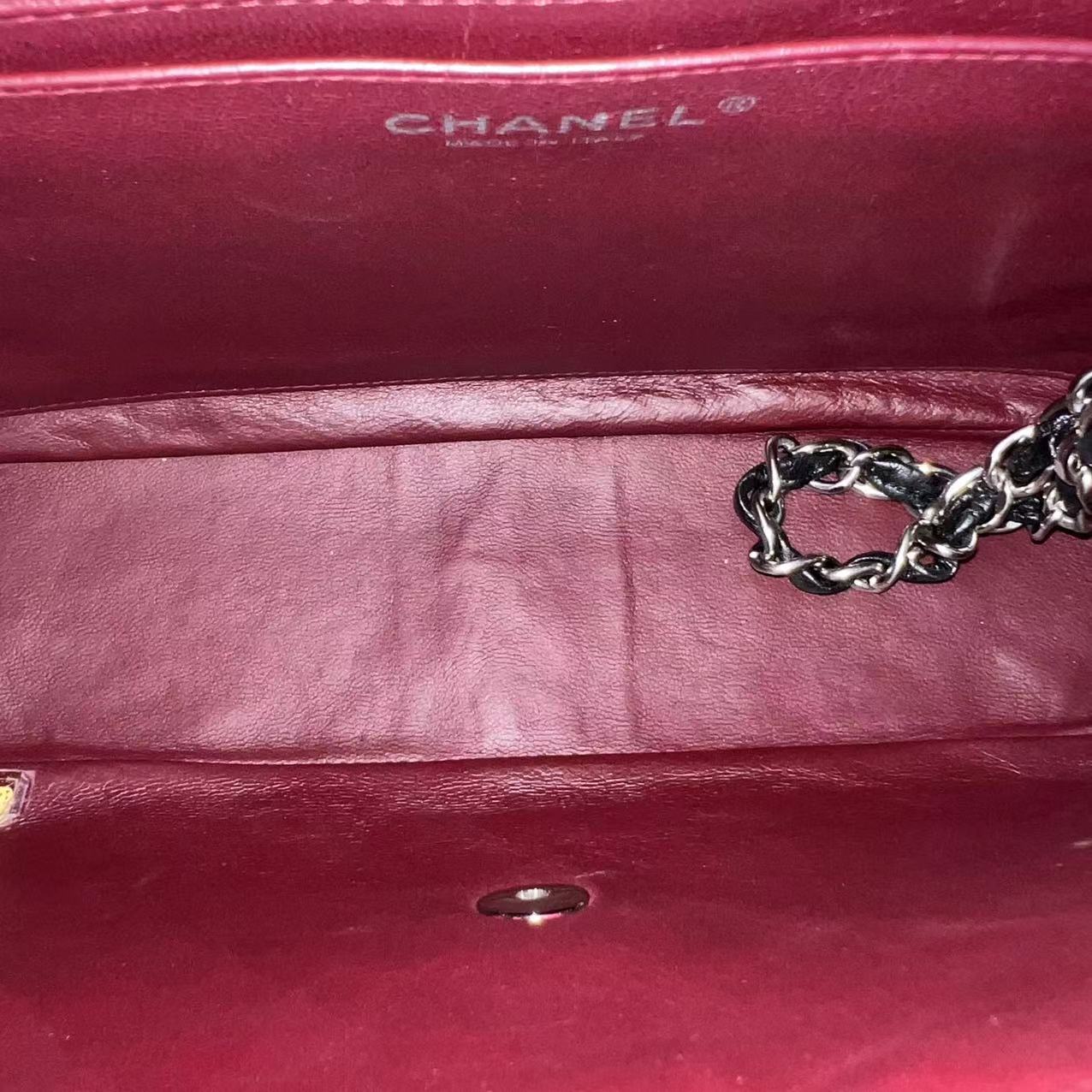 Jumbo Classic Flap Single Flap Quilted Lambskin Black Silver Hardware Series 14