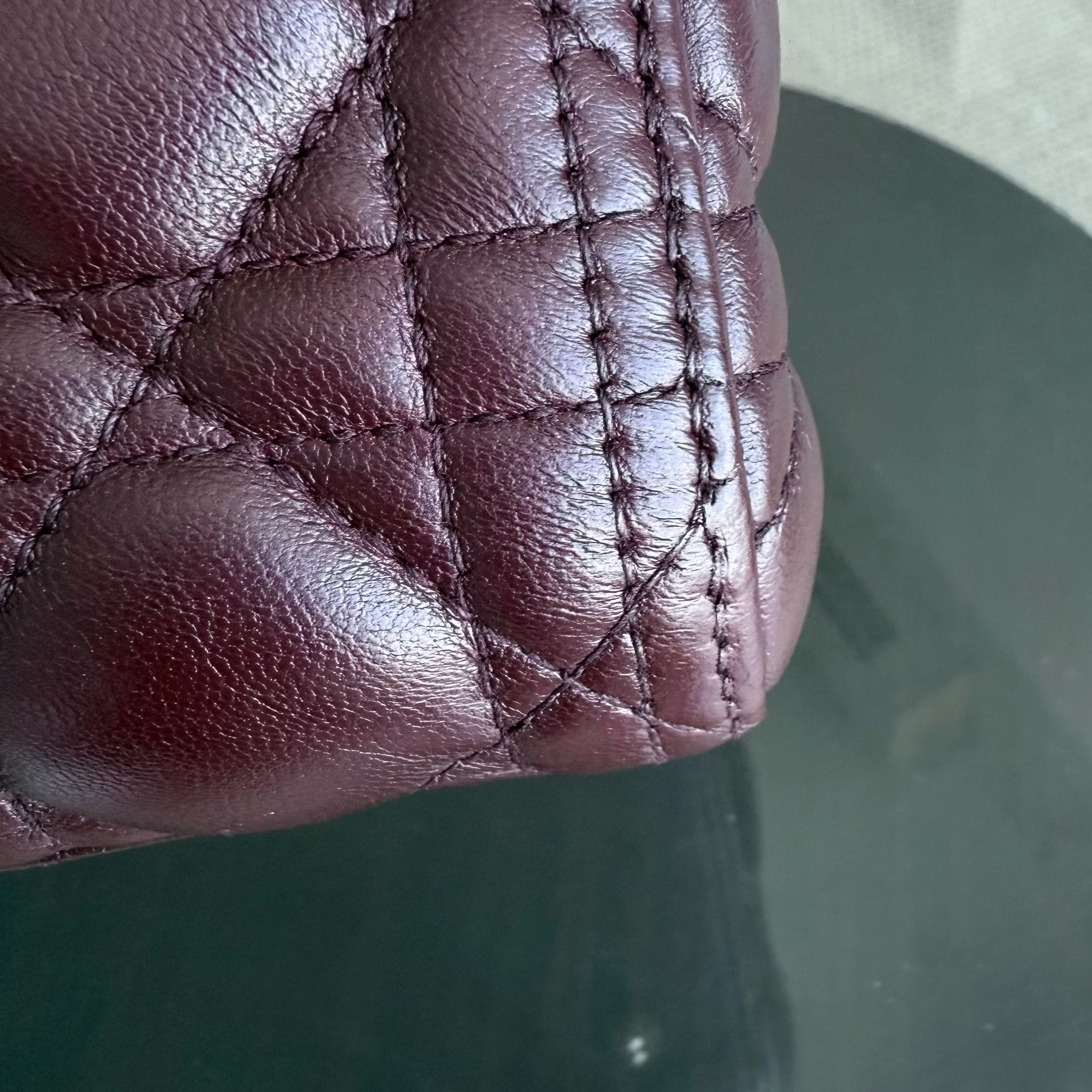 Dior Lady Medium - Cannage Lambskin Dark Burgundy Red Gold Hardware NO STRAP