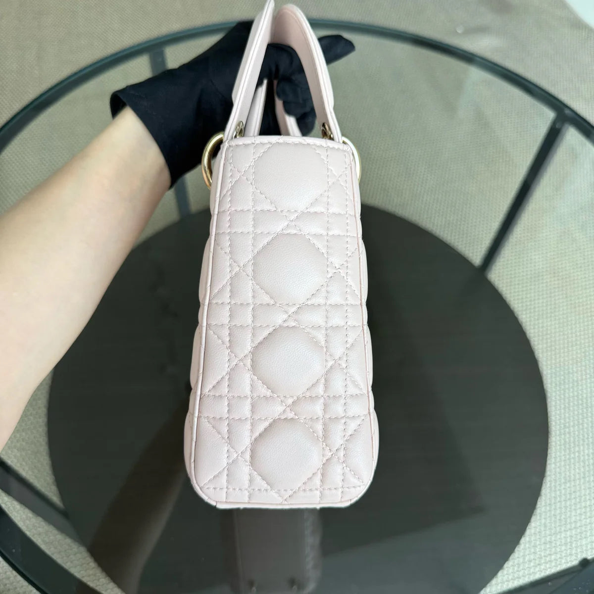 Dior Lady Small ABC - Cannage Lambskin MyABC Light Pink Gold Hardware