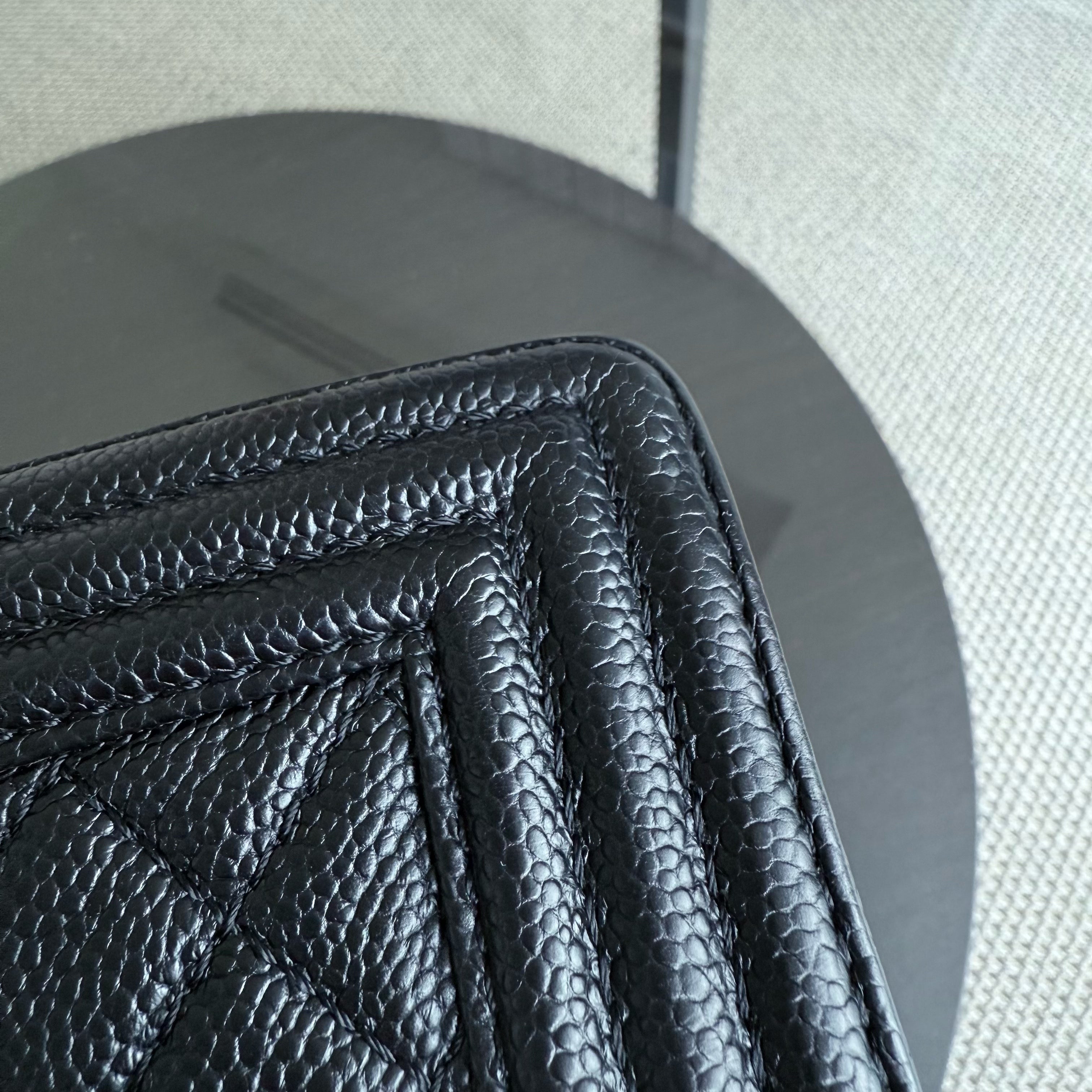 Chanel Boy Medium - Caviar 28CM Quilted Black Gold Hardware Series 20