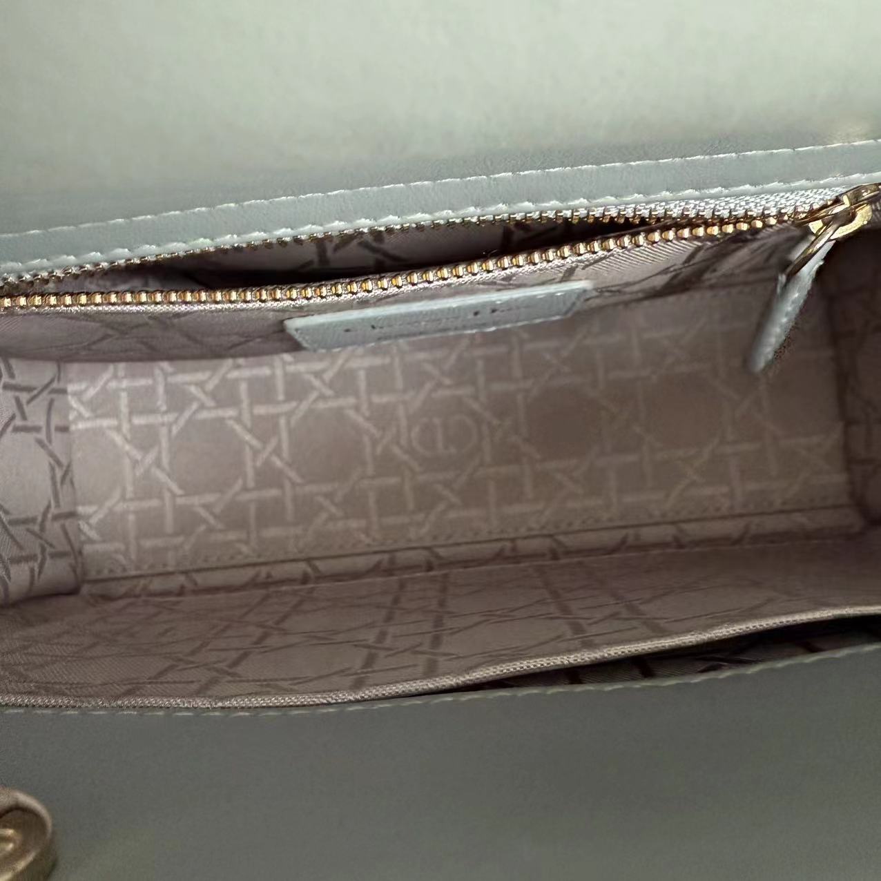 Dior Lady Small Cannage Lambskin Grey Gray Golden Hardware ABC MyABC Shoulder Bag