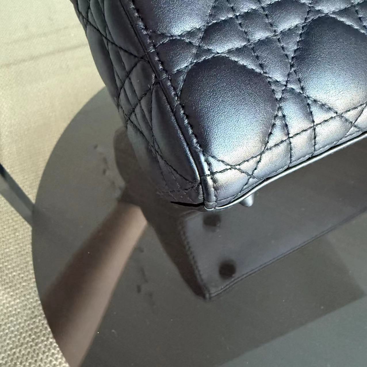 Dior Lady Small ABC - All Black Cannage Calfskin Black Hardware