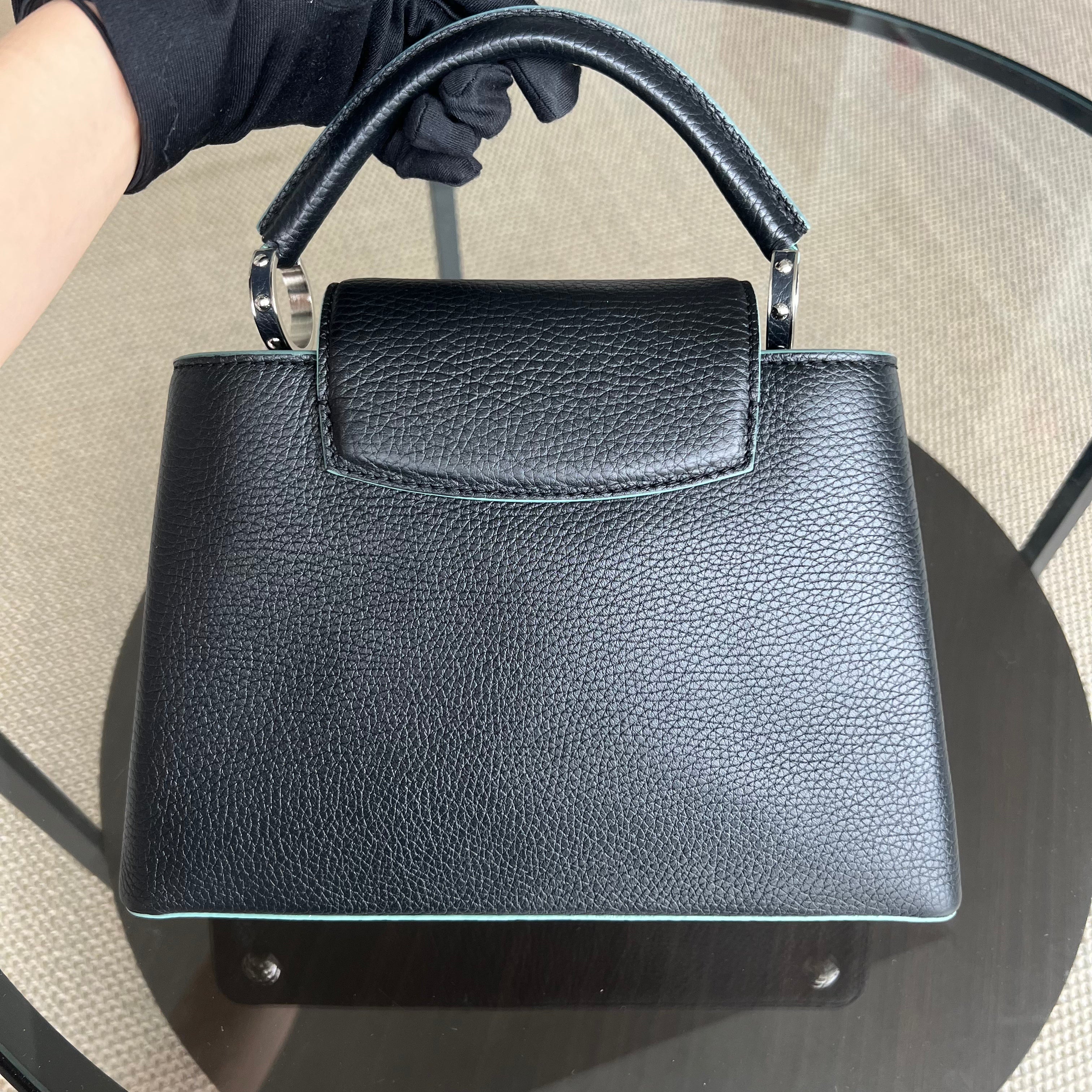 Louis Vuitton Capucines BB - Grained Calfskin Taurillon Noir Black Silver Hardware