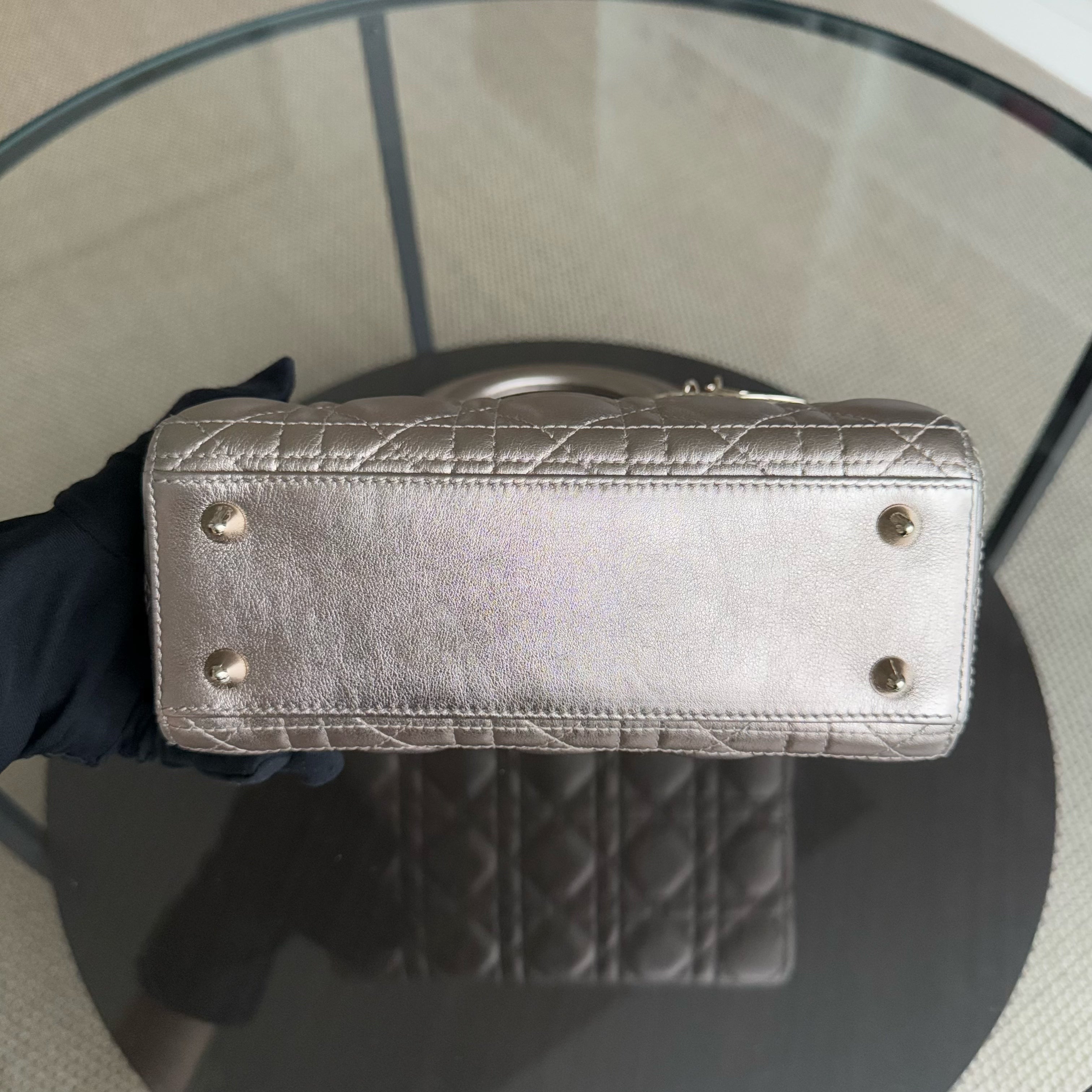 Dior Lady Small ABC - Metallic Cannage Lambskin Gold Hardware MyABC Strap