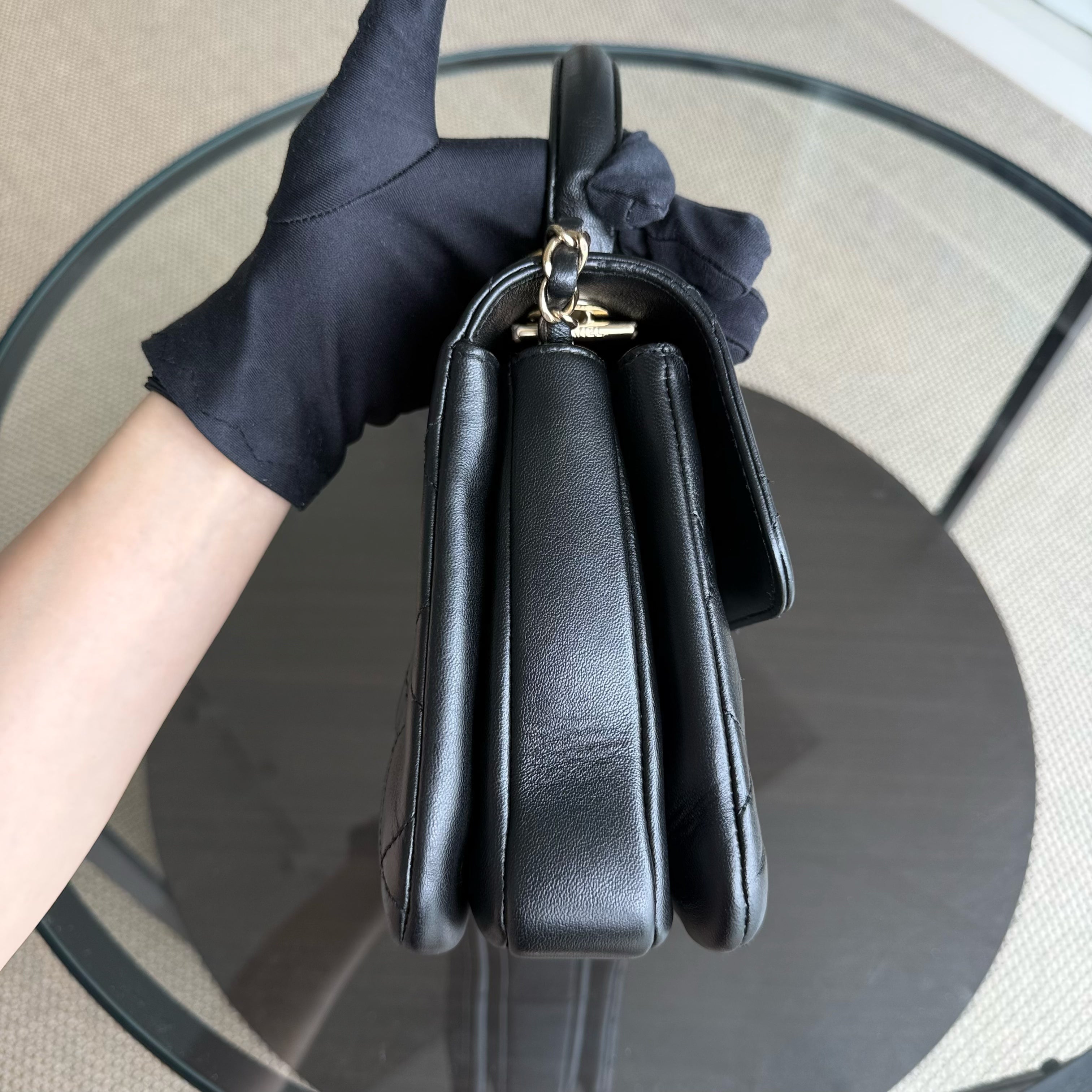 Chanel Trendy CC Small - Quilted Lambskin Black Gold Hardware Series 24