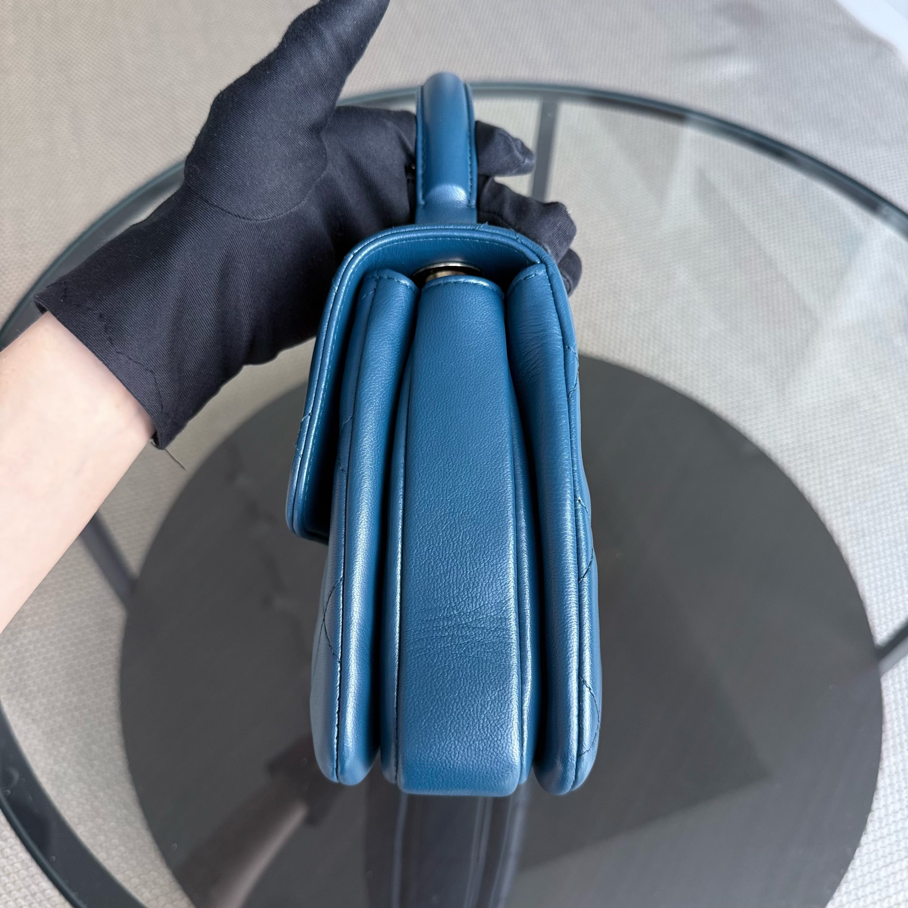 Chanel Trendy CC Small - Quilted Lambskin Blue Gold Hardware Series 24