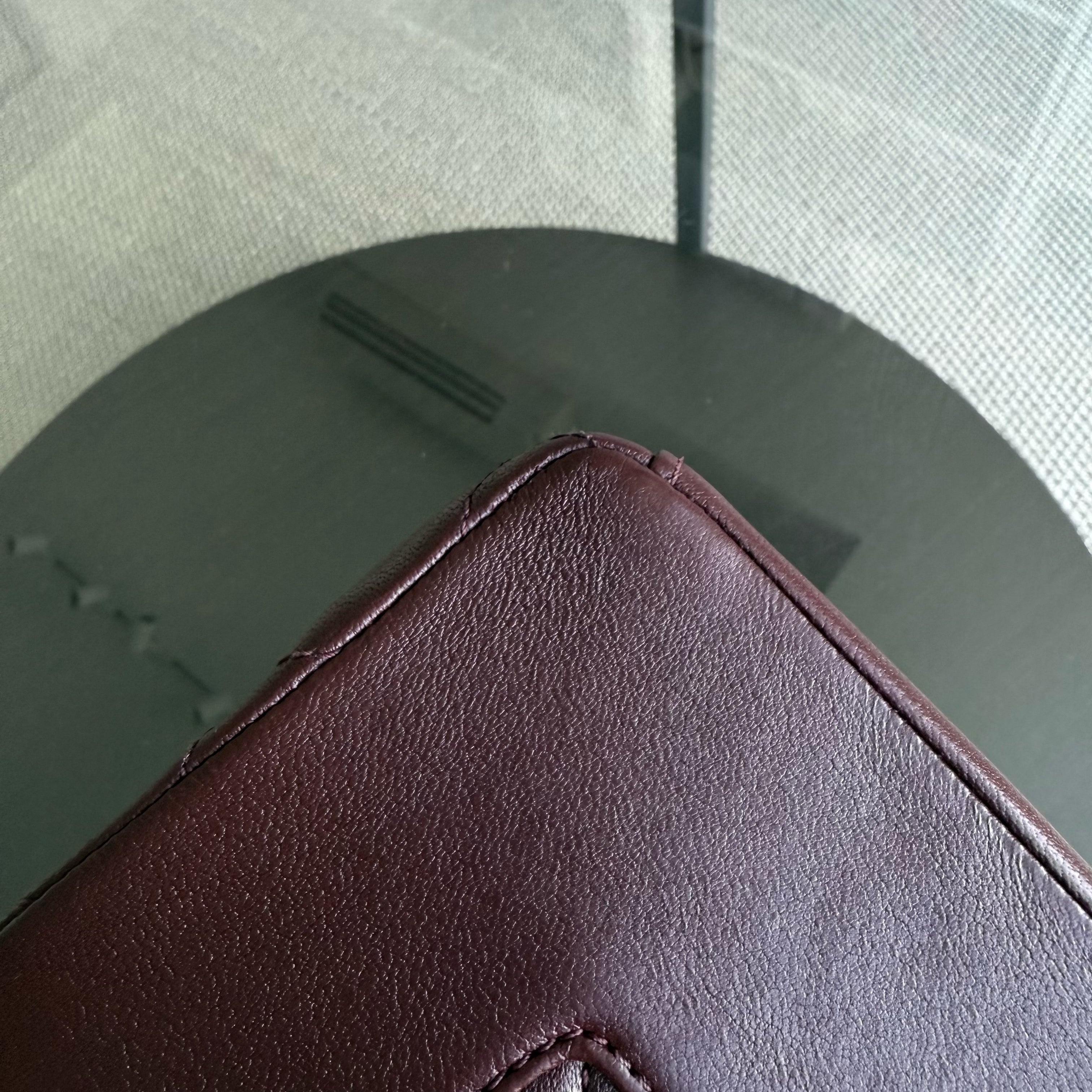 Chanel Mademoiselle Seasonal Flap - 25CM Quilted Lambskin Burgundy Gold Hardware Series 23