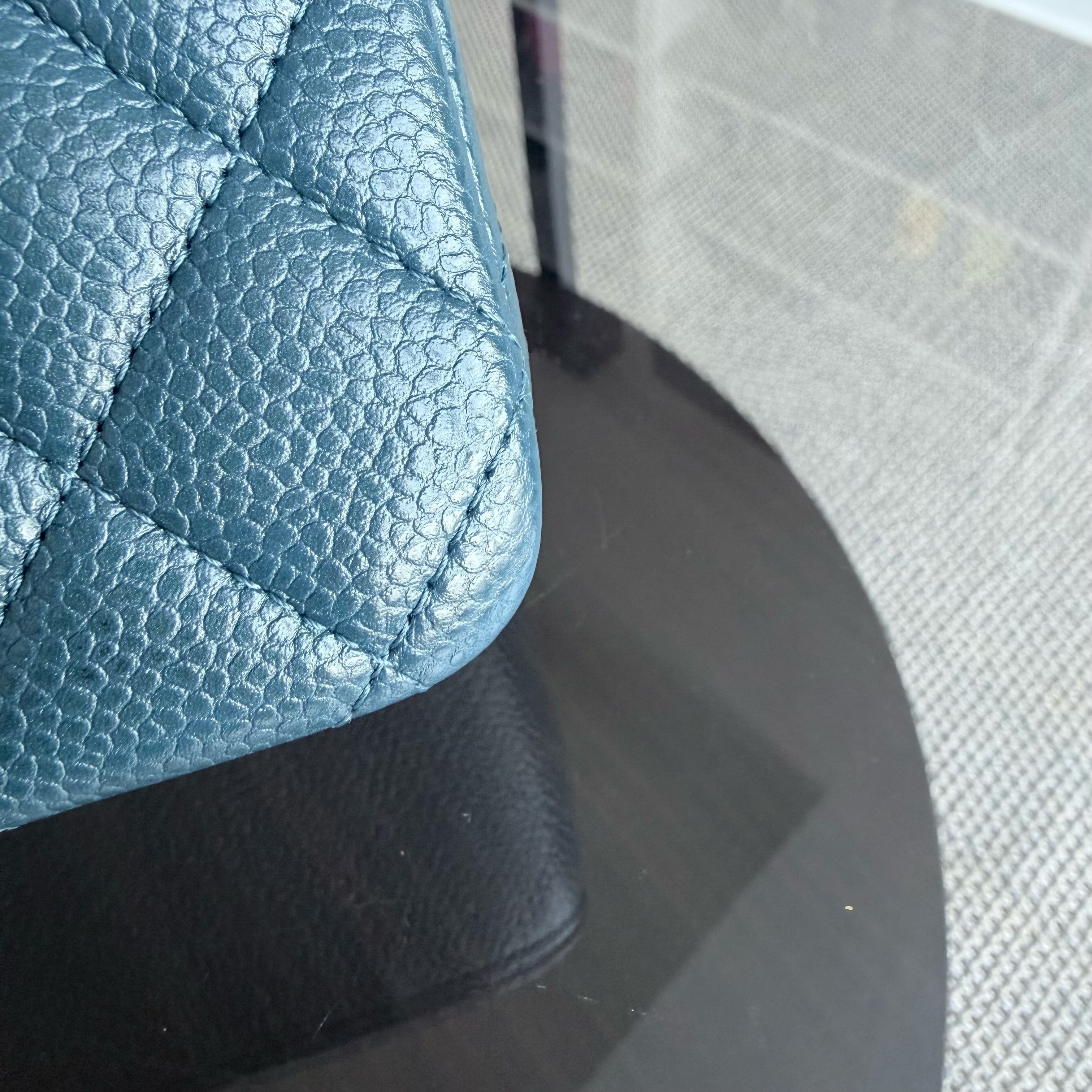 Chanel Classic Flap Medium - Caviar 25CM Quilted Blue Gold Hardware Series 20