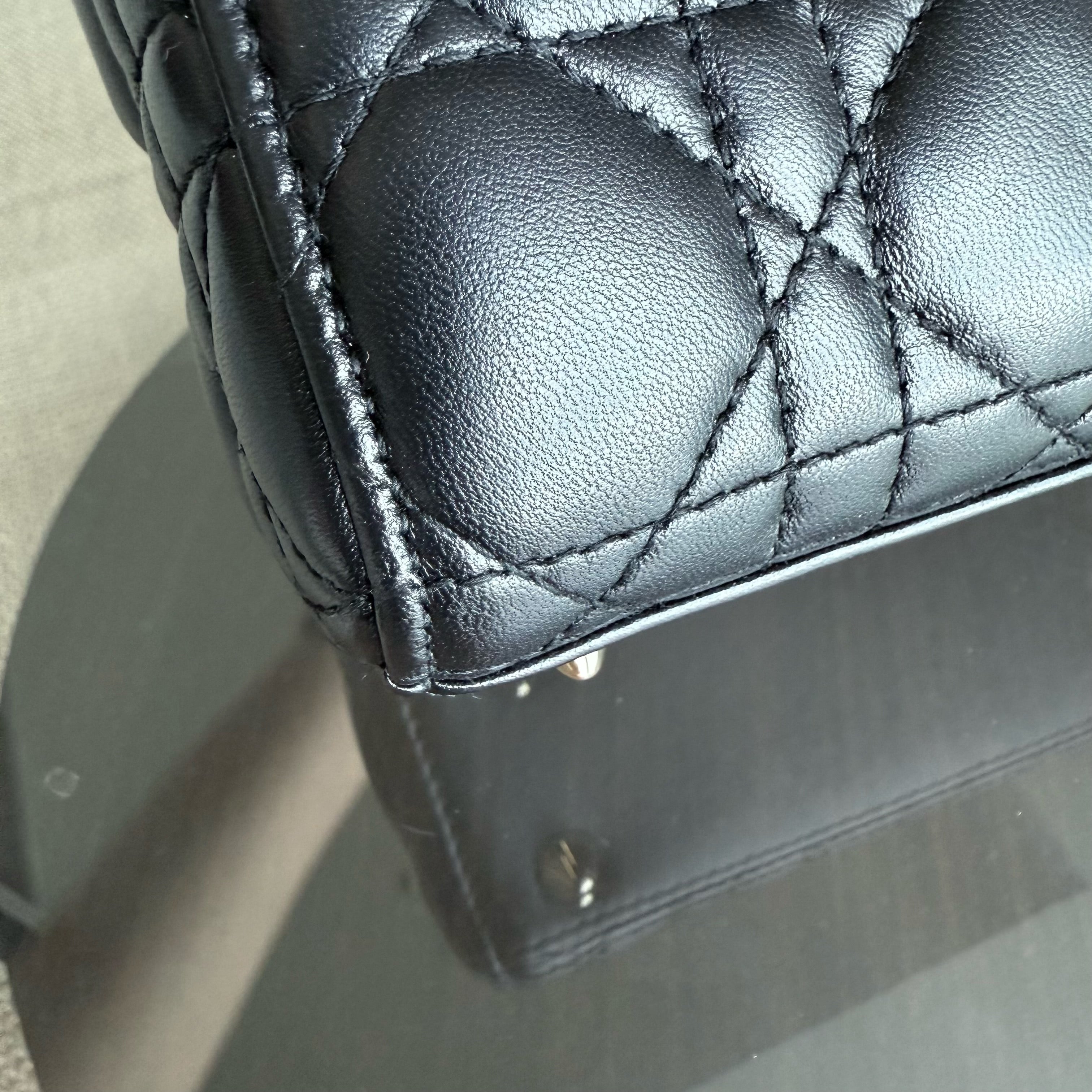 Dior Lady Small Flap - Cannage Lambskin Black Gold Hardware