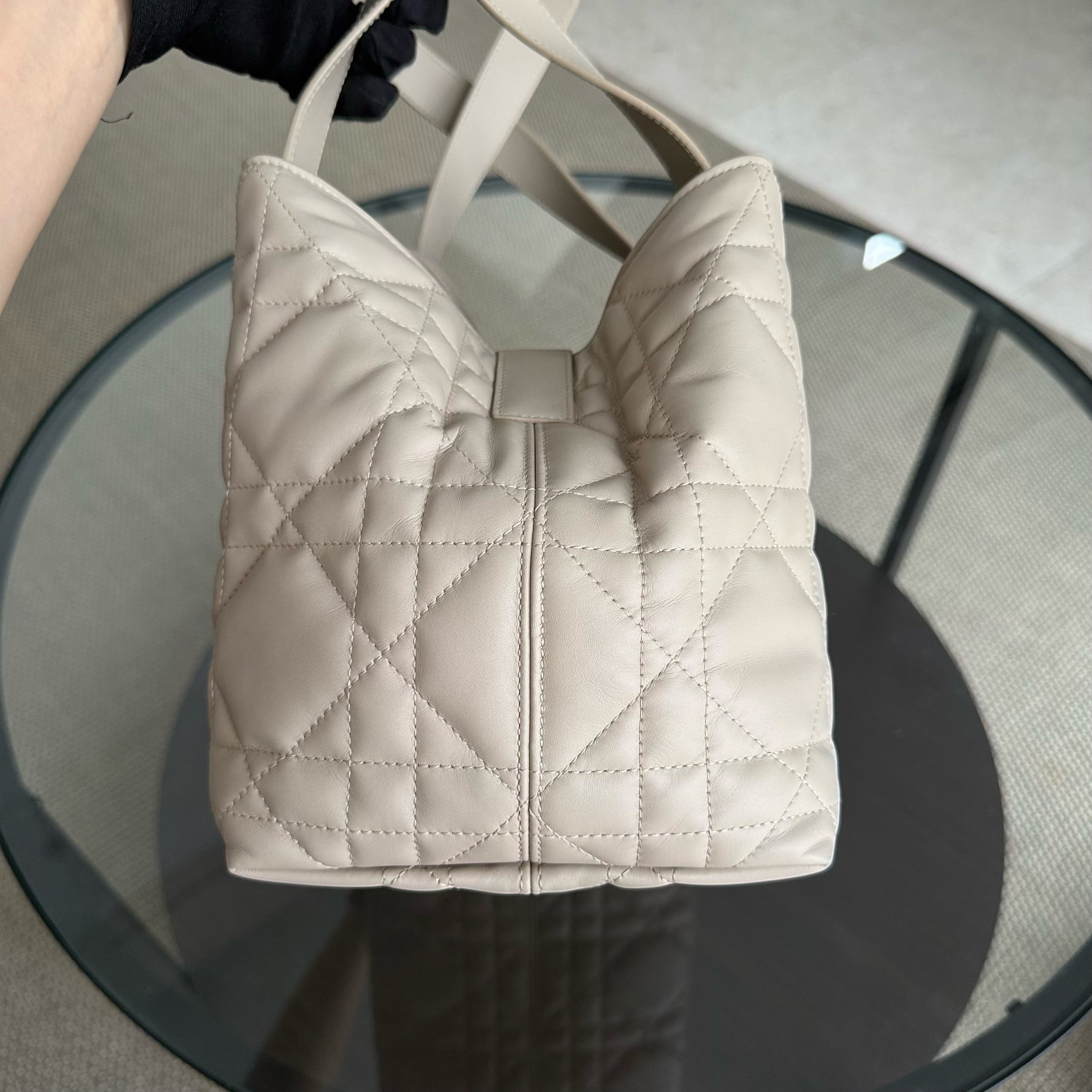 Dior Toujours Macrocannage Quilt Calfskin Medium tote bag